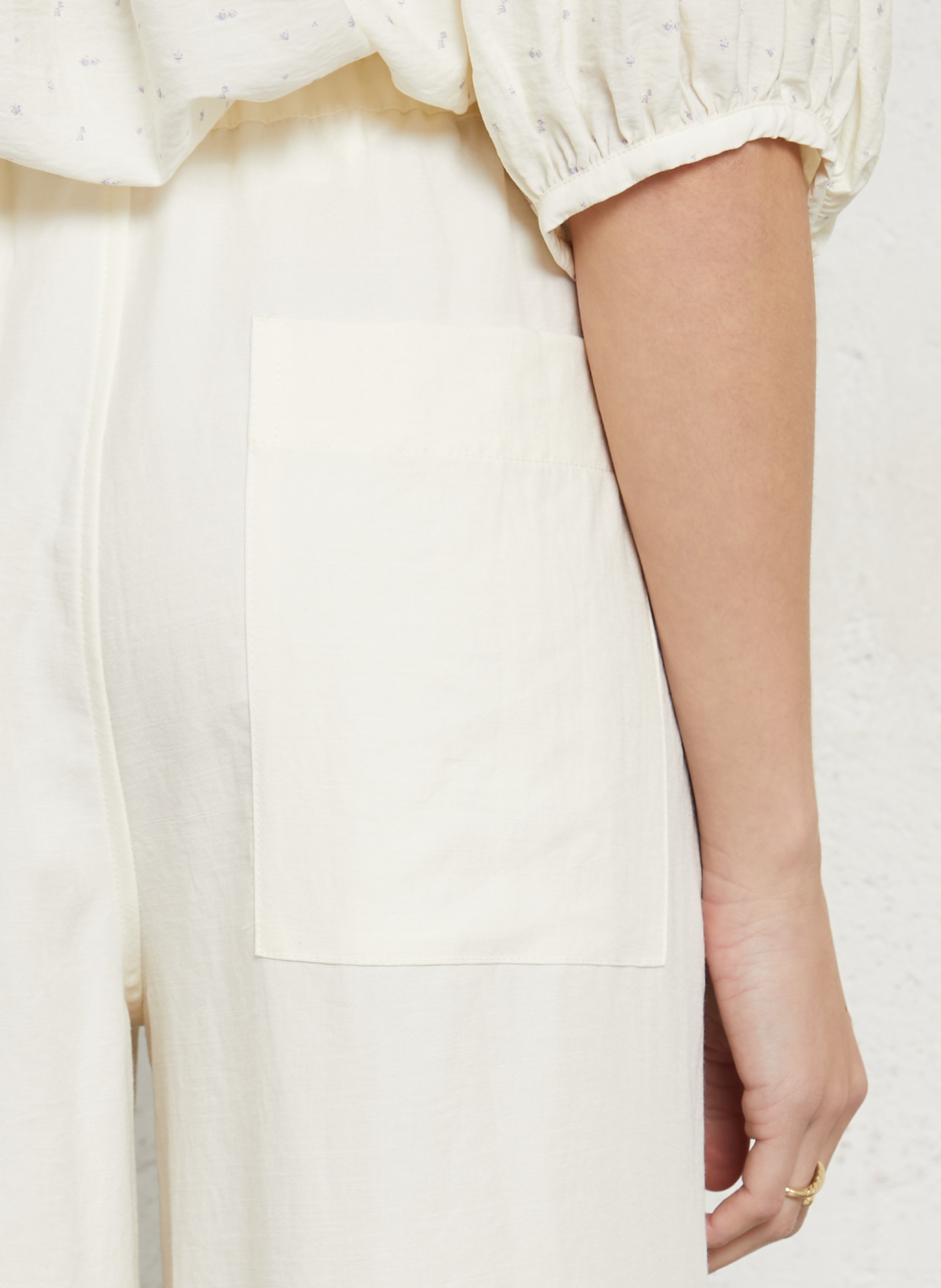 Wijde broek Wit