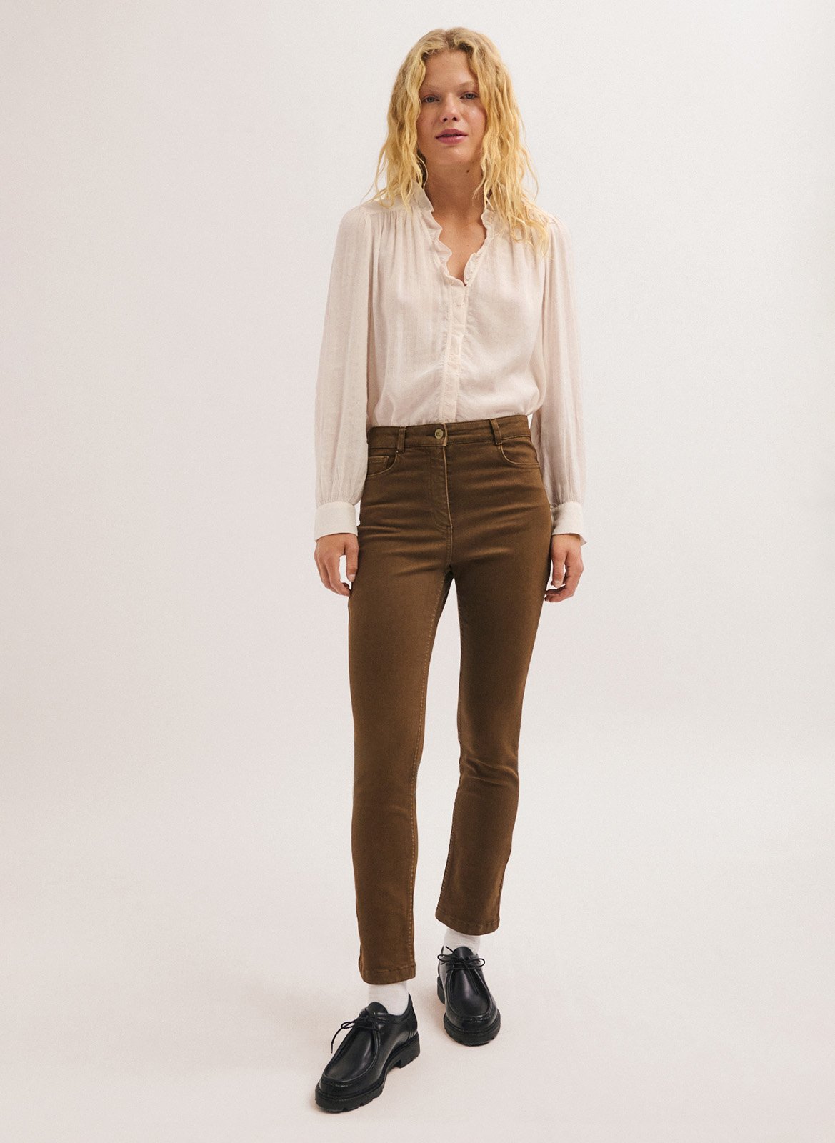 5-pocket slim-fit jeans PABLO Brown