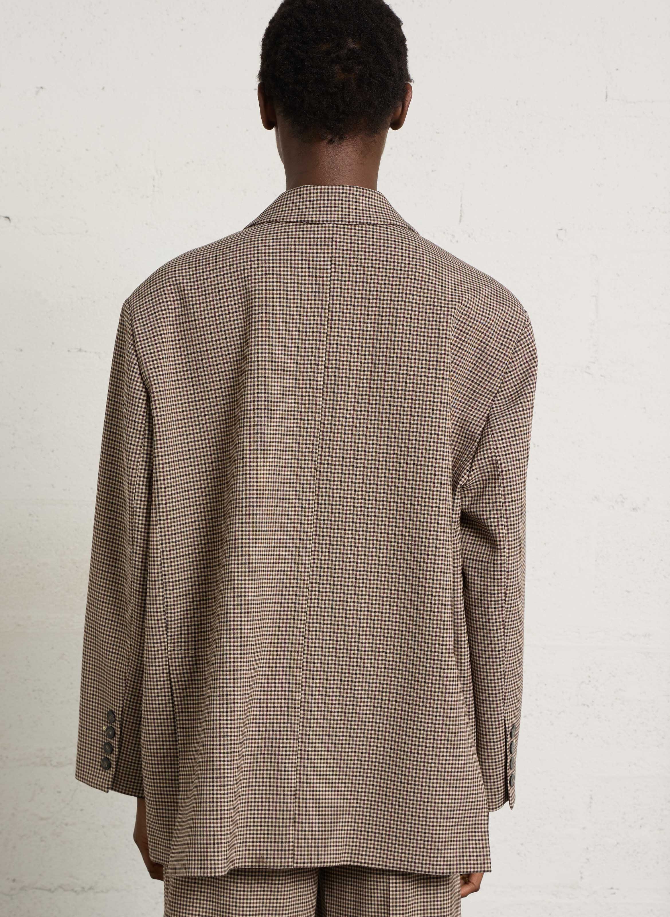 Blazer oversize à carreaux IMPERIAL Beige