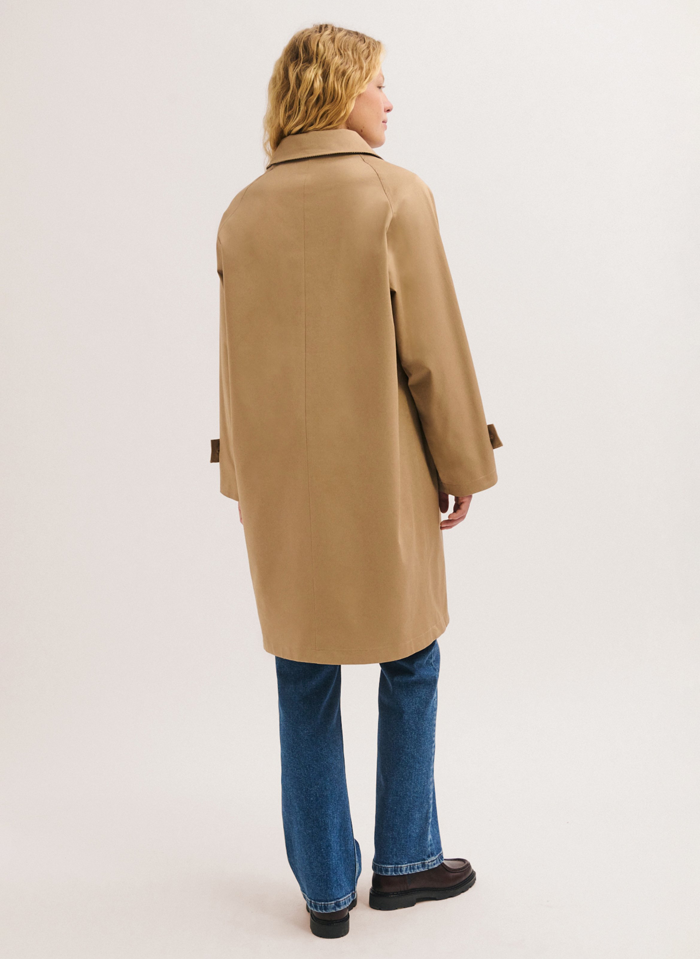 Gerade geschnittener Trenchcoat aus Baumwoll-Mix PABLO Beige