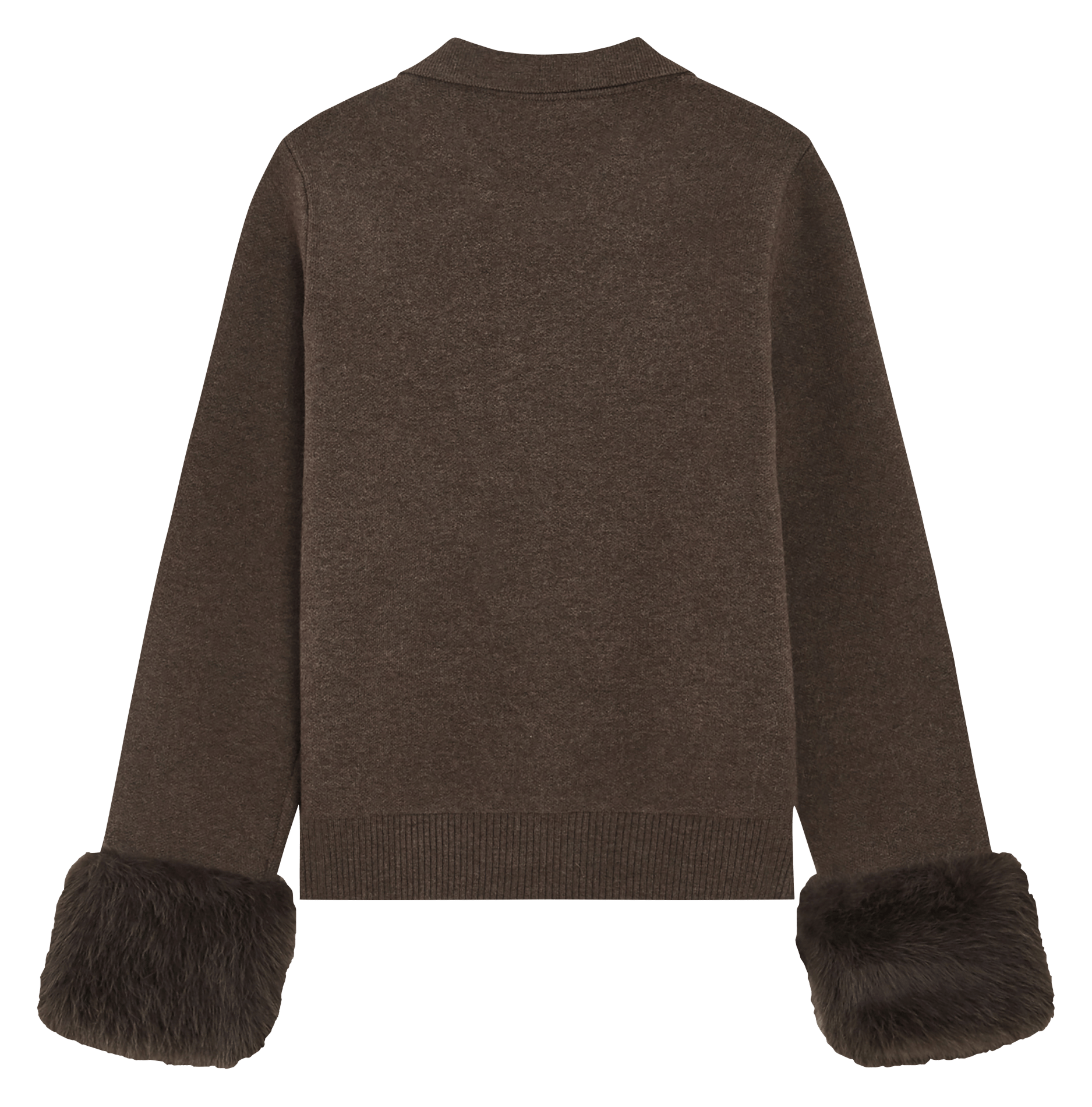 Cardigan droit en maille GRACE ET MILA Marron