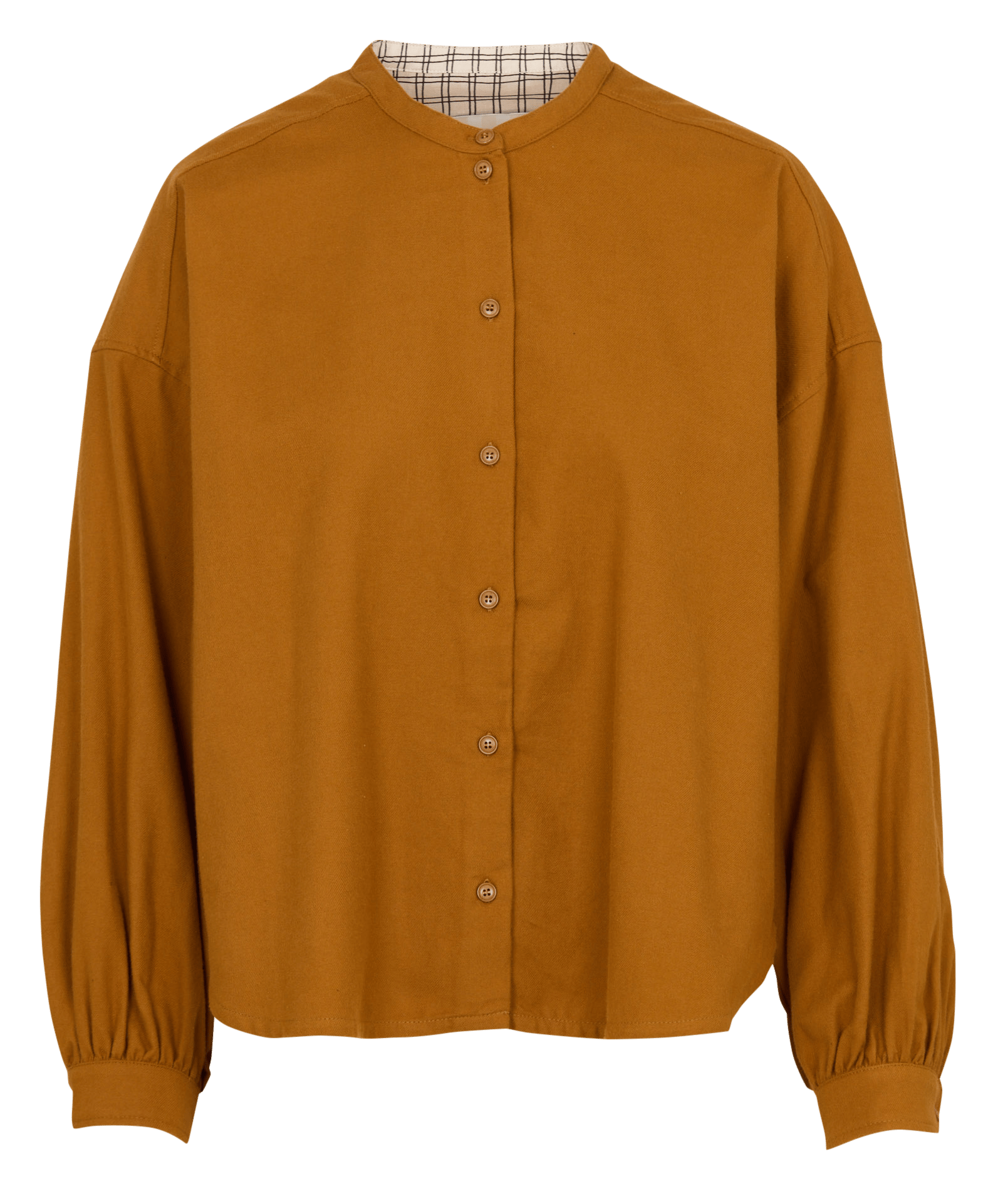 Plain straight round-neck shirt TINSELS Yellow