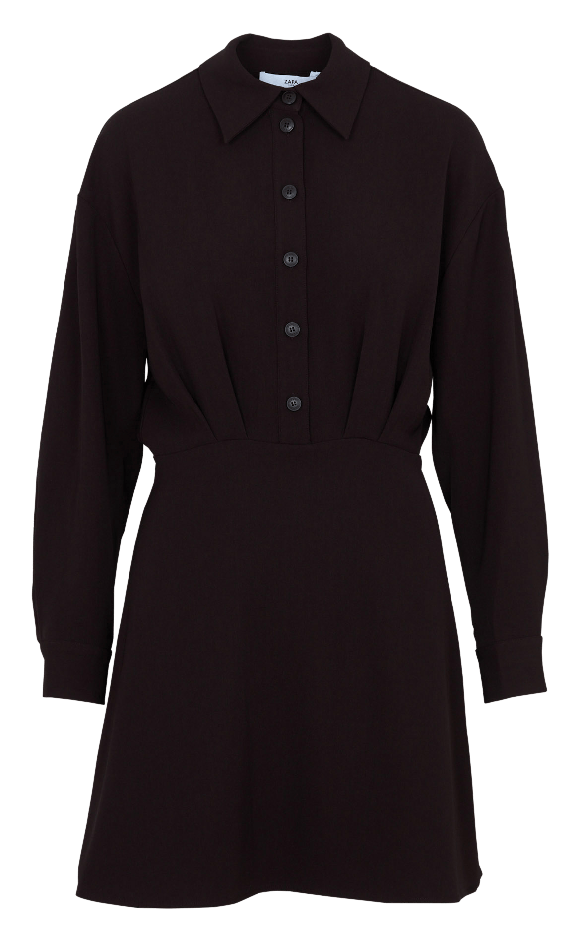 Robe courte col classique ZAPA Marron