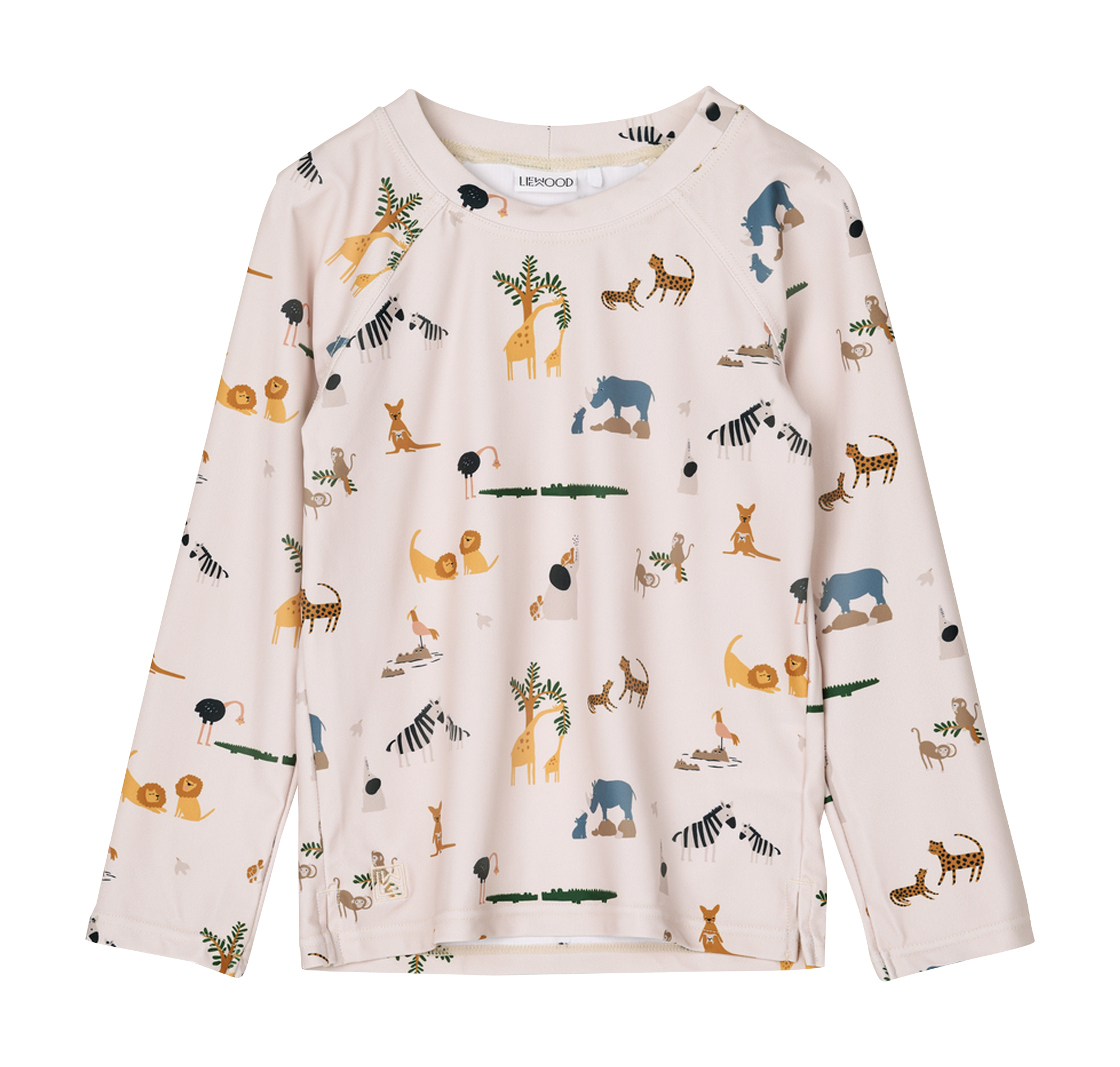 Round-neck printed swimming t-shirt LIEWOOD Beige