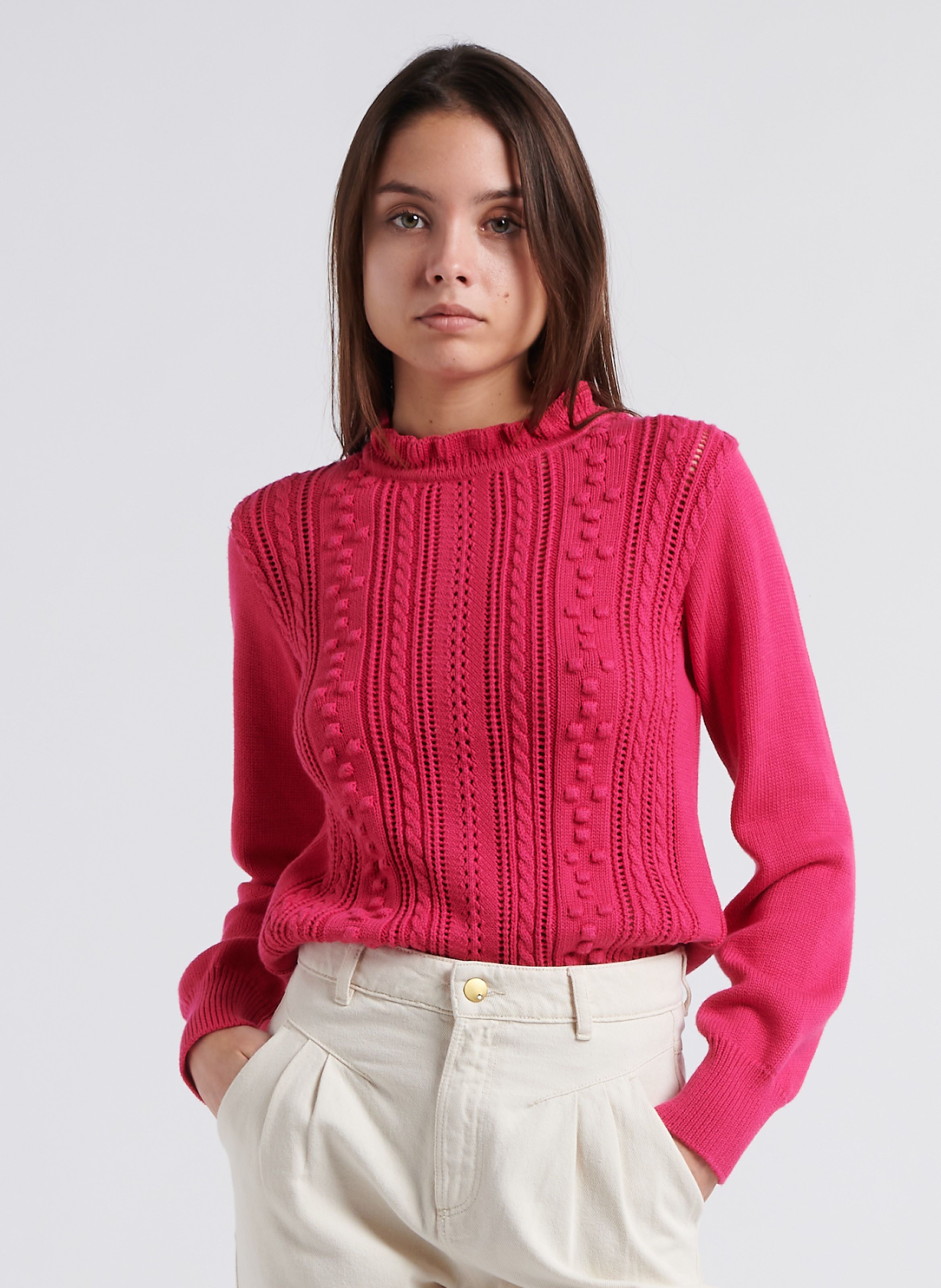 Pink hotsell fitted sweater