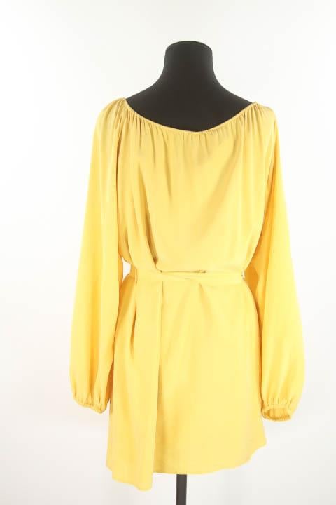 Robe En Soie Jaune Sezane Seconde Main Femme Place des Tendances