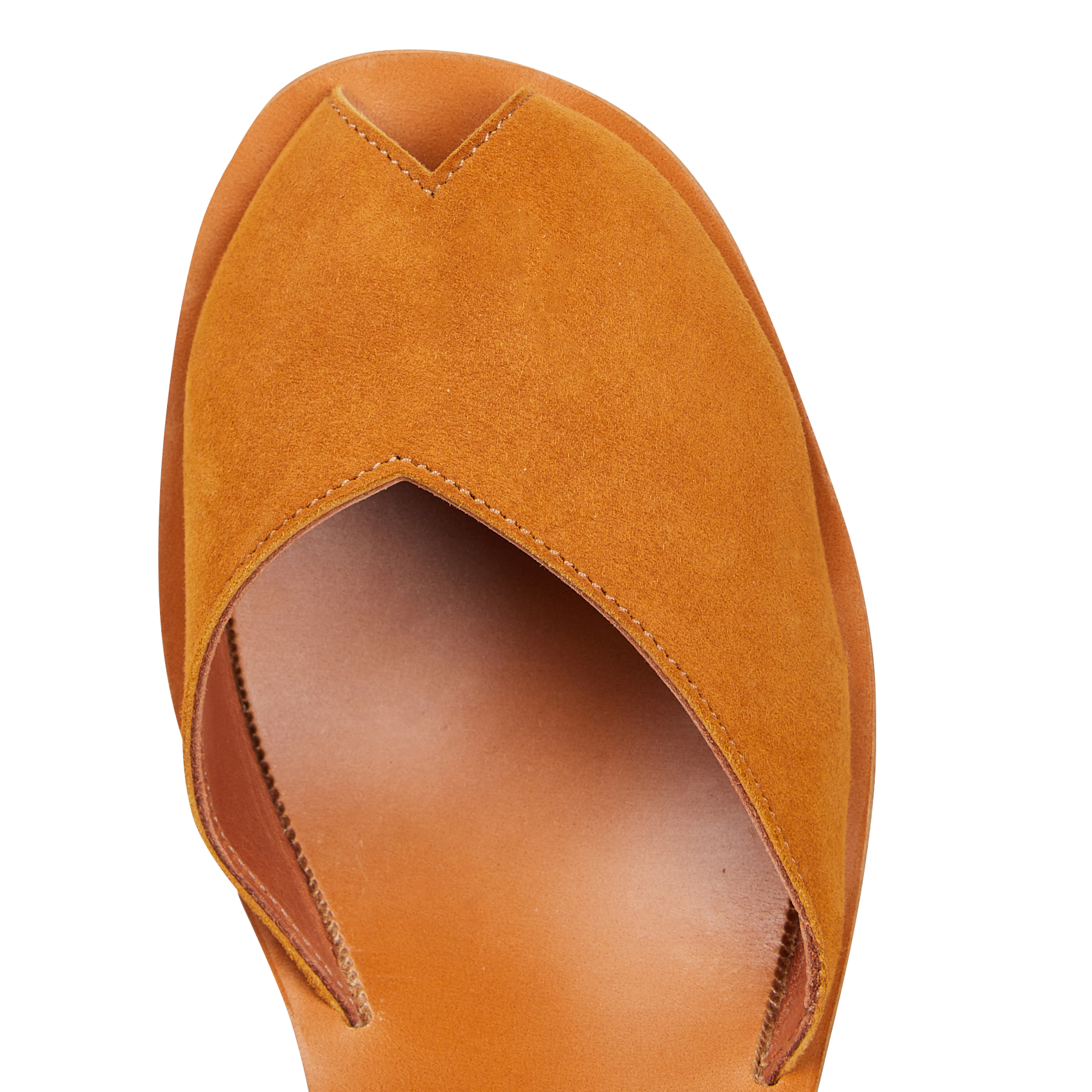 Suede open wedge sandals K JACQUES Brown