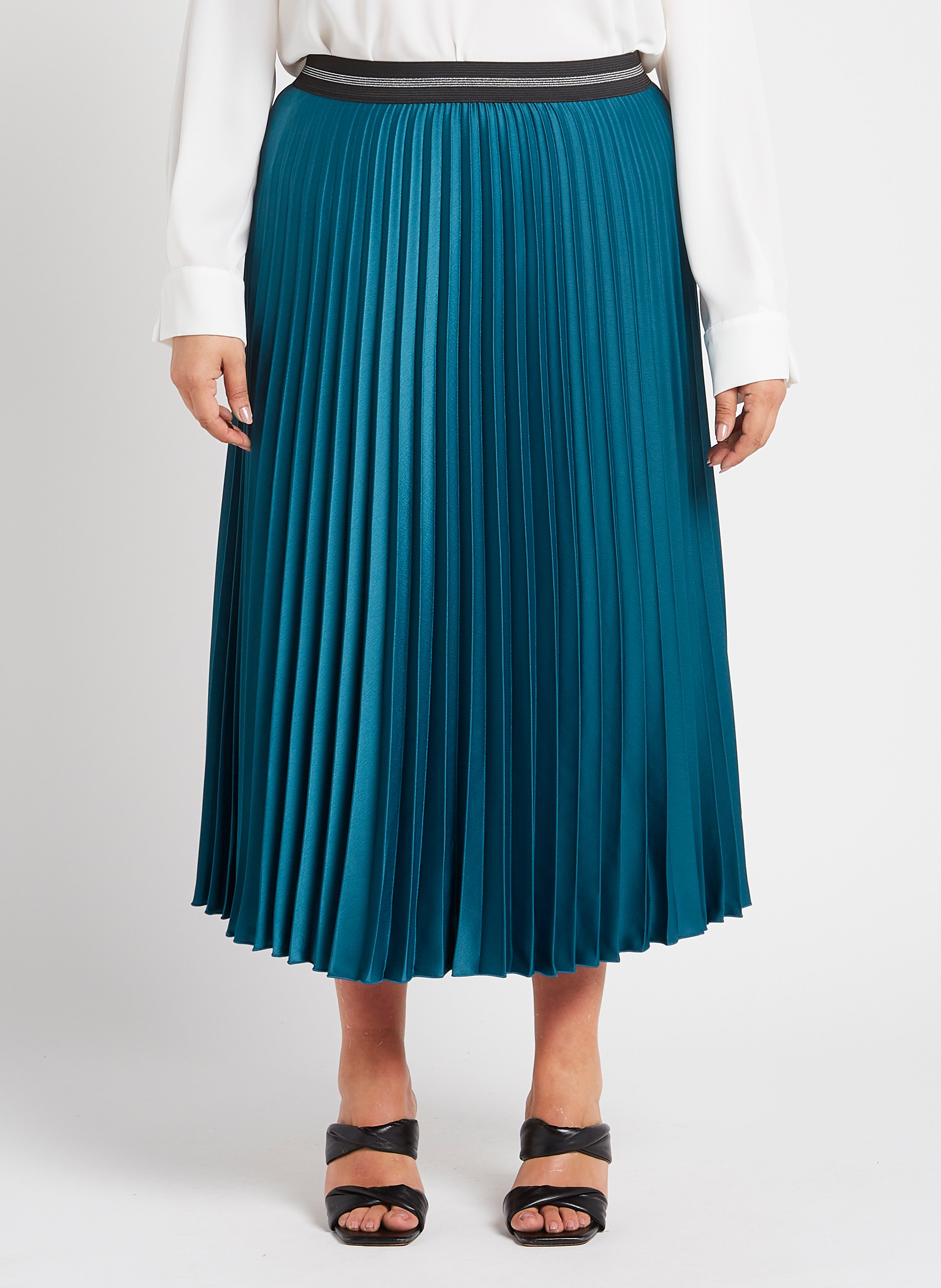 Drapierter Midirock aus Satin PERSONA by Marina Rinaldi Grun