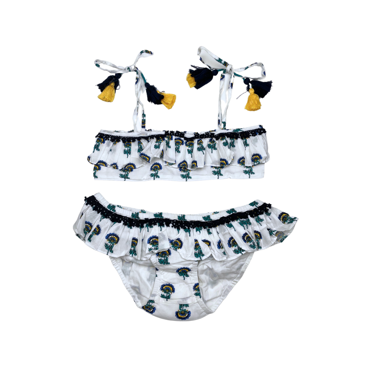 White 2-piece child swimsuit - 10 years LISON PARIS - Seconde main White