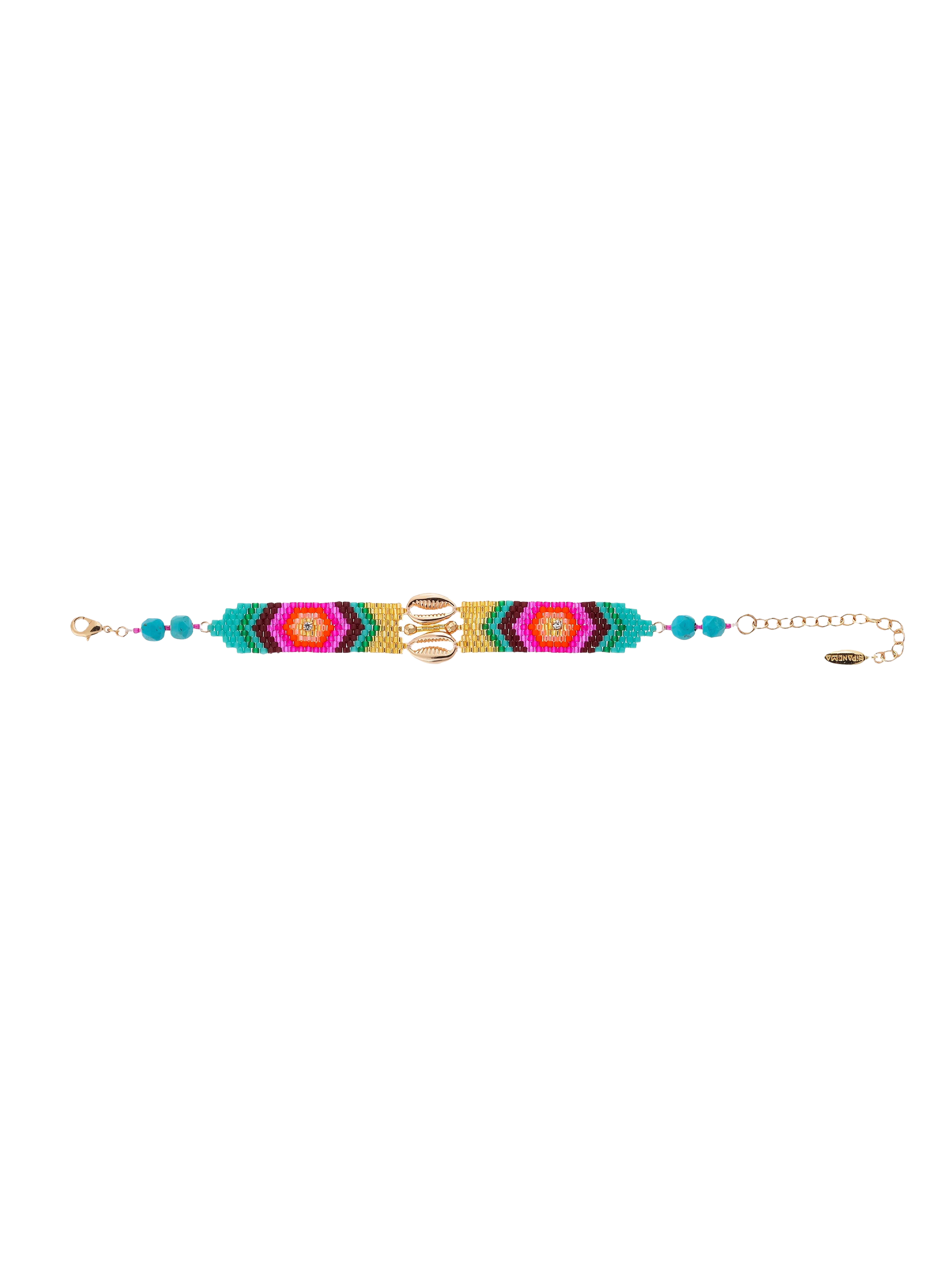 Adjustable beaded weaving bracelet HIPANEMA Multicolored