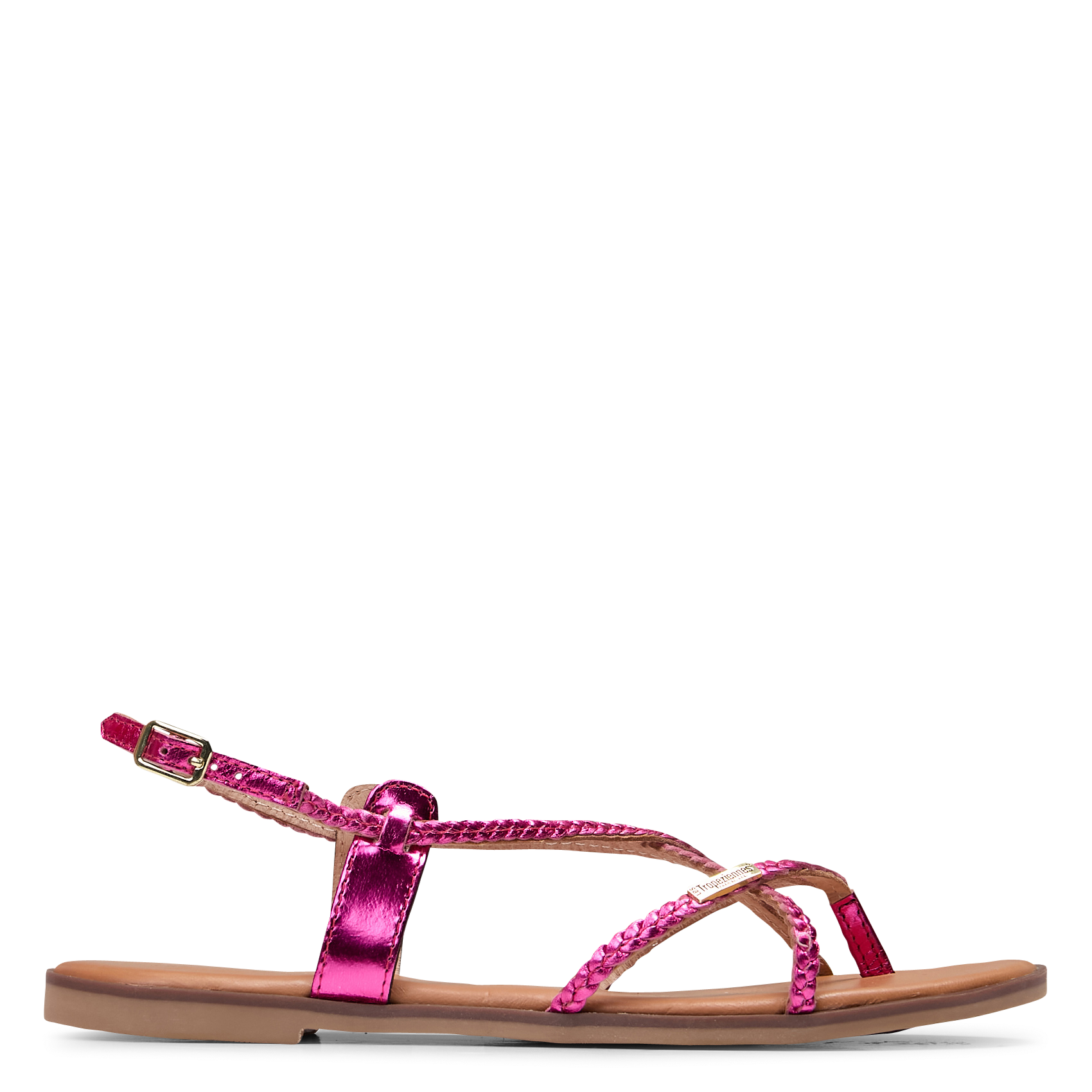 Flat metallic leather sandals LES TROPEZIENNES PAR M.BELARBI