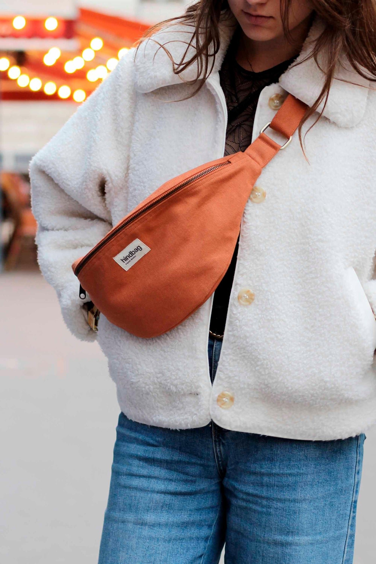 Cotton waist bag HINDBAG Orange