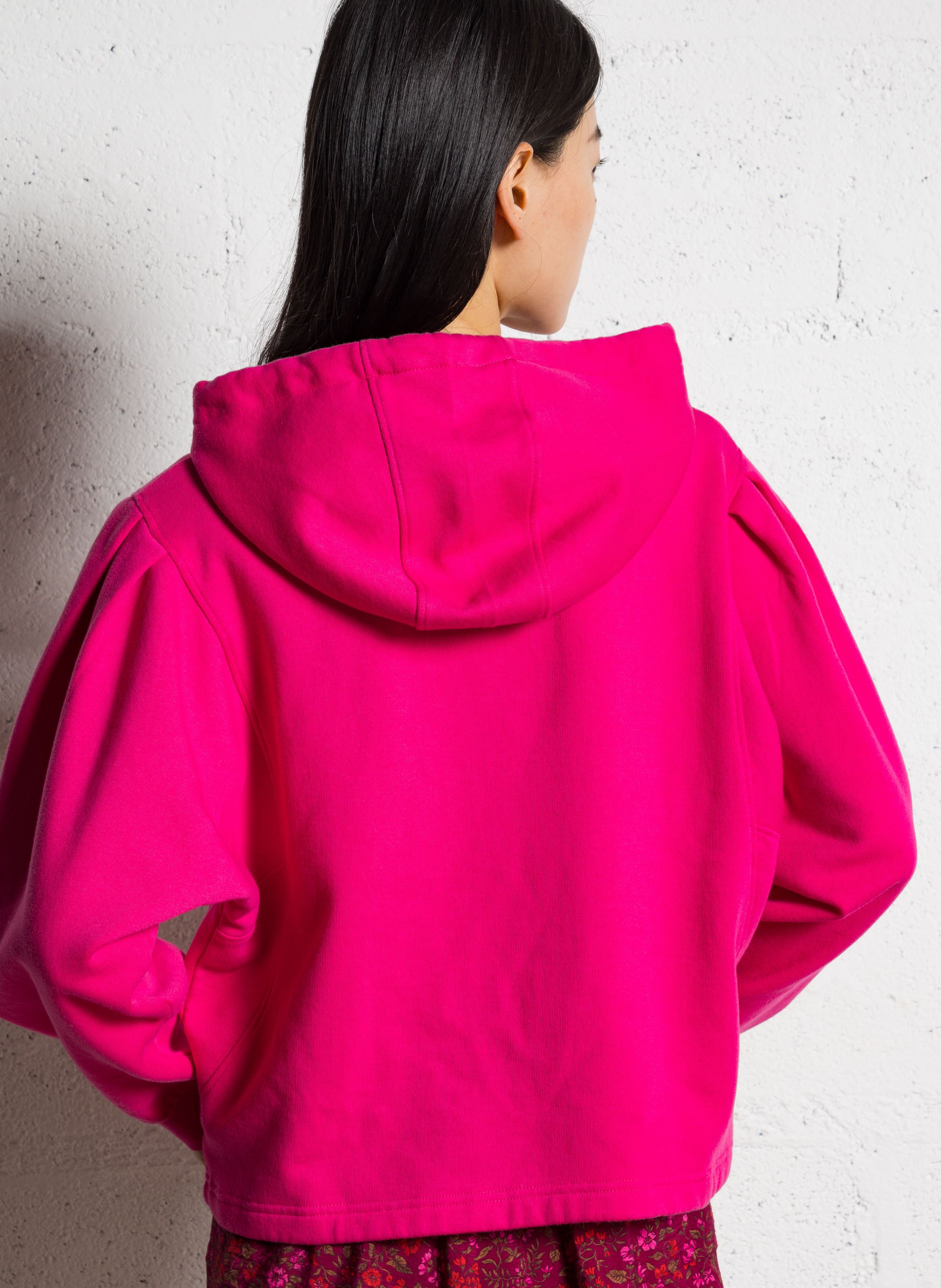 Sweat à capuche en coton mélangé I CODE Rose