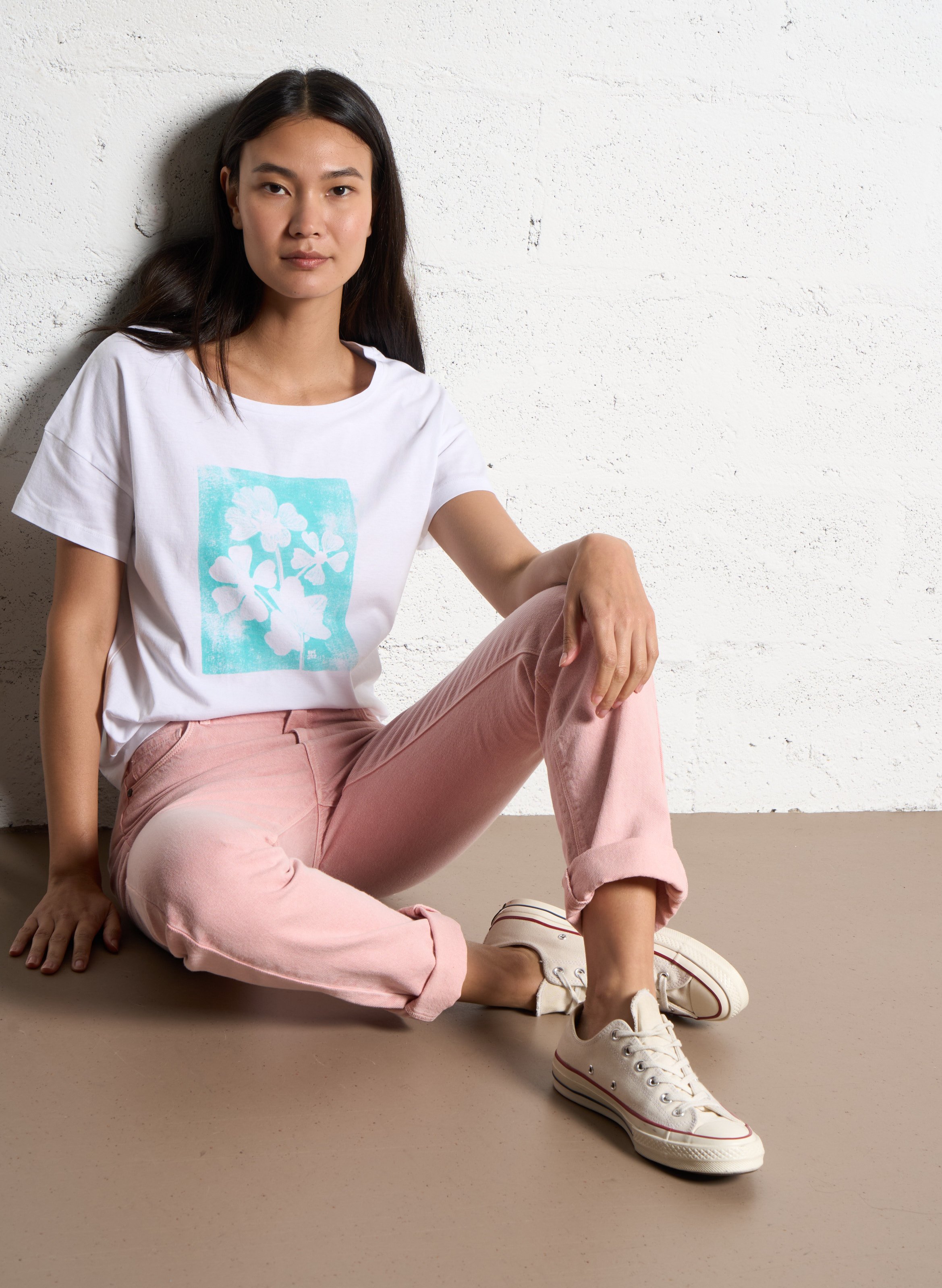 Jeans met hoge taille ONE STEP Roze