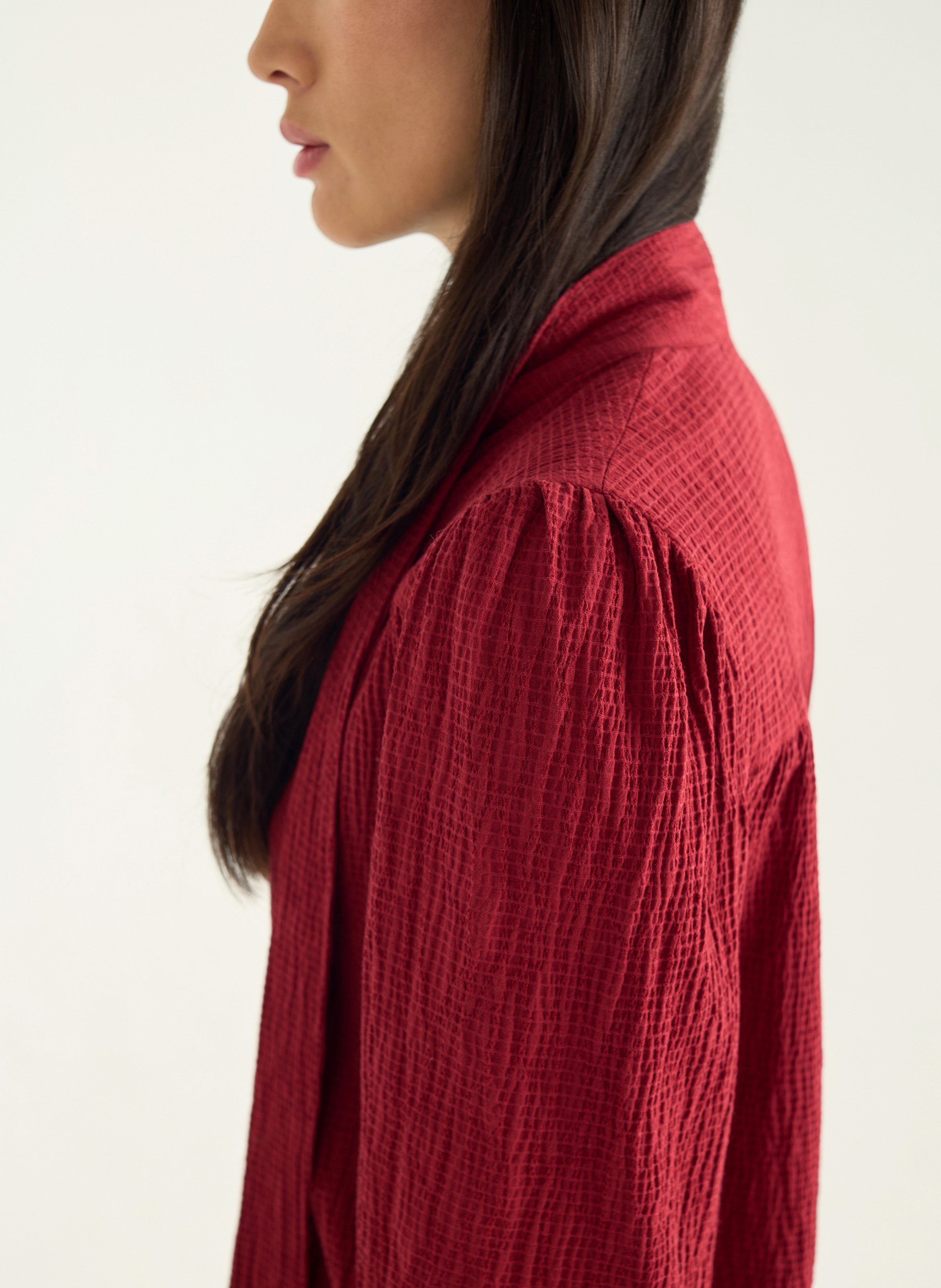 Bluse mit Rüschenkragen ACOTE Rot