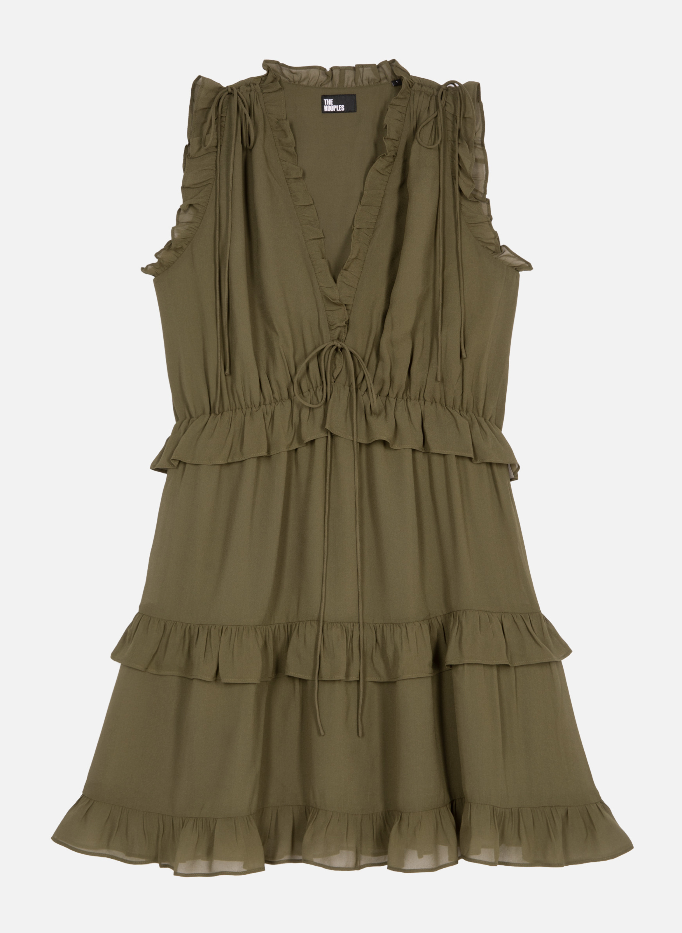 Short dress with ruffles THE KOOPLES Green