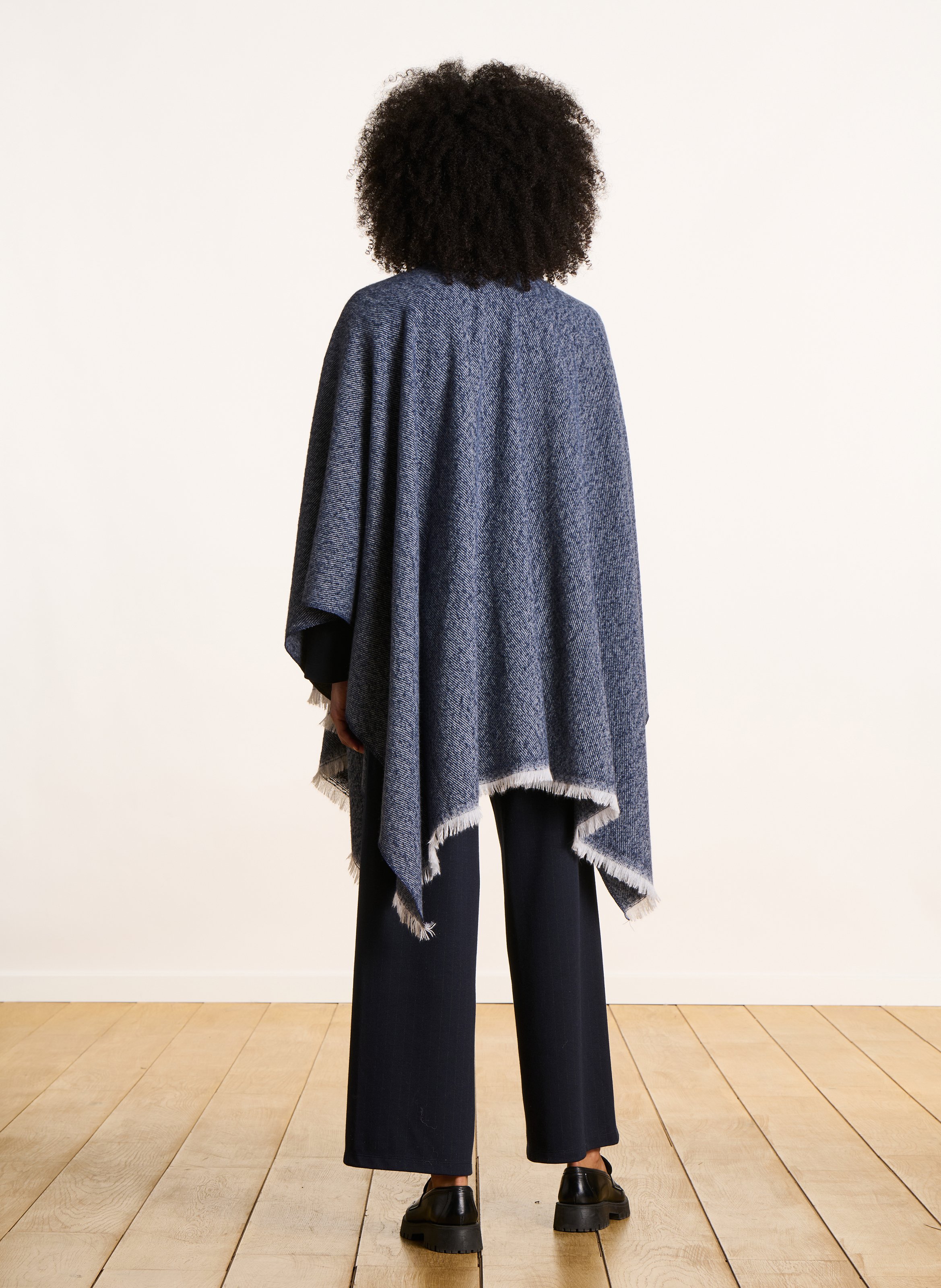Oversized poncho LA FEE MARABOUTEE Blue
