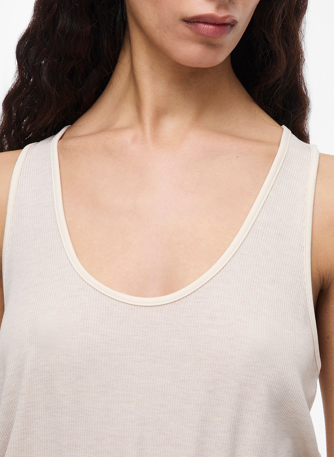 Bedrucktes Viskose-Top ROUGE EDIT Beige