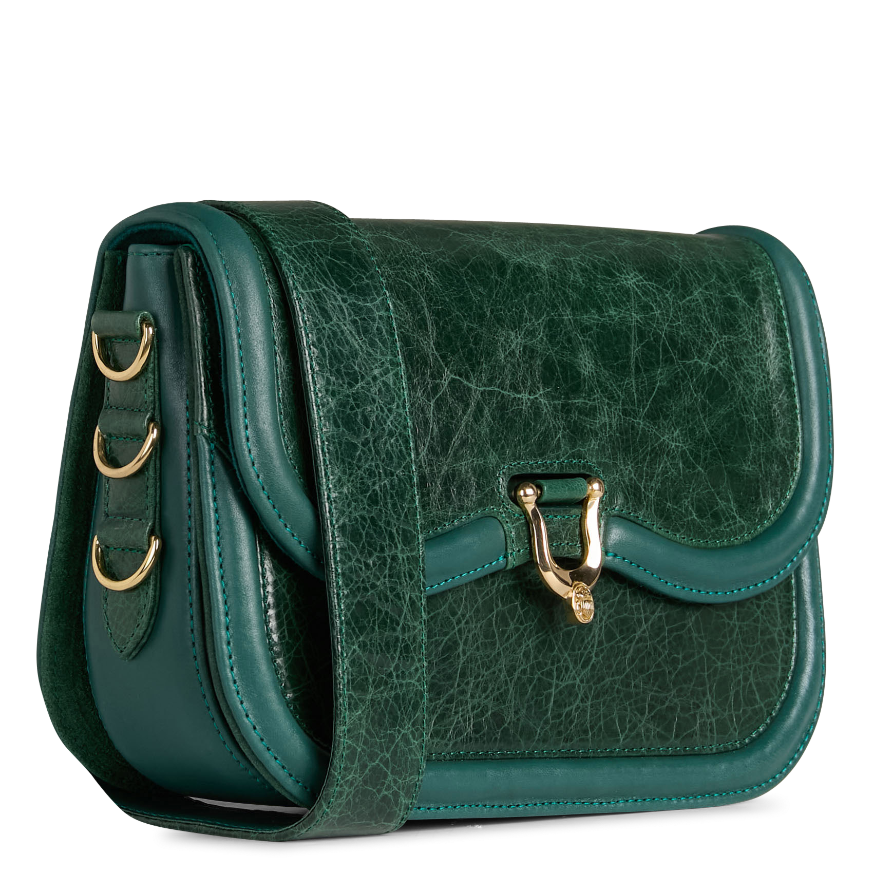 Sac bandoulière en cuir mélangé  CLARIS VIROT Vert