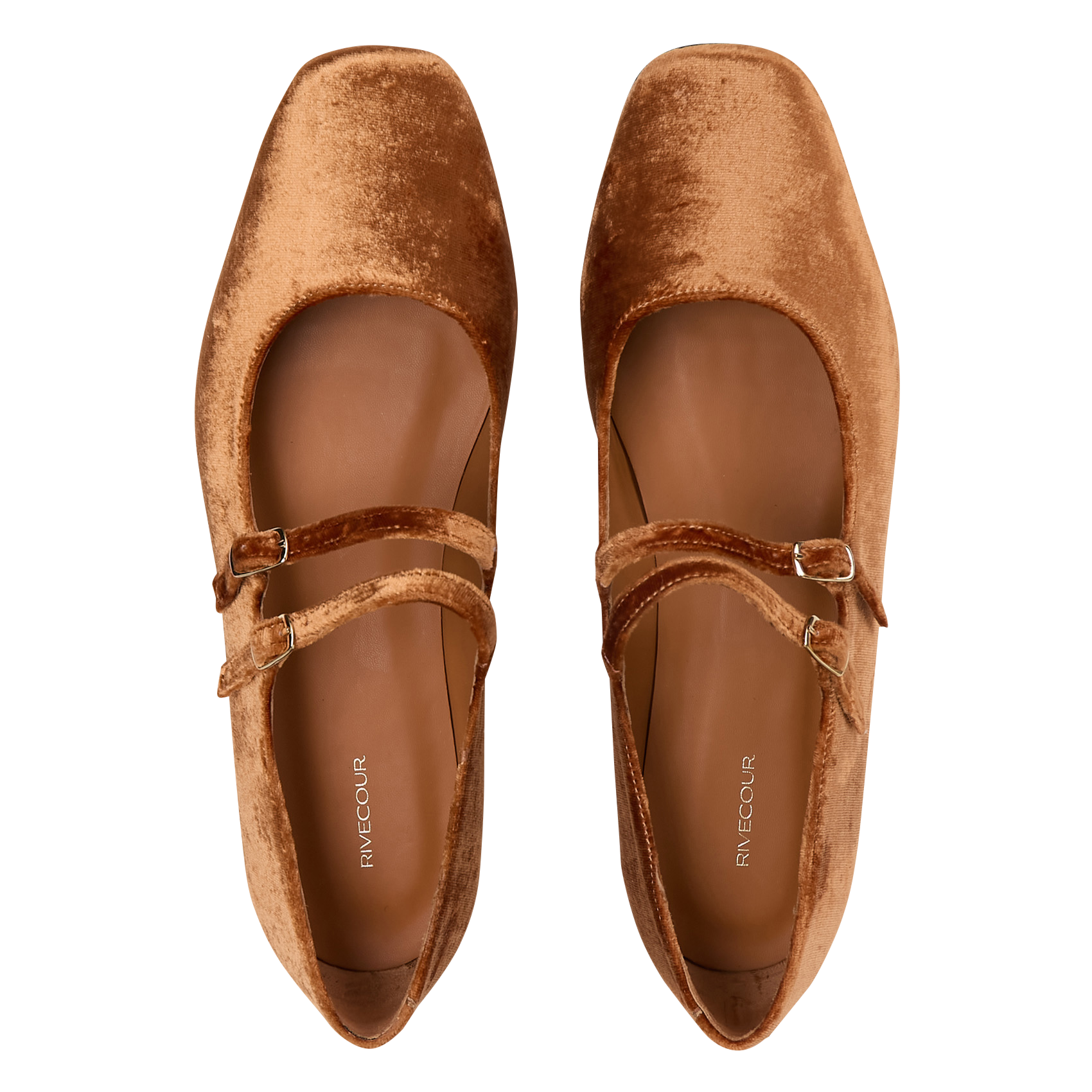 Silk ballerina flats RIVECOUR Brown