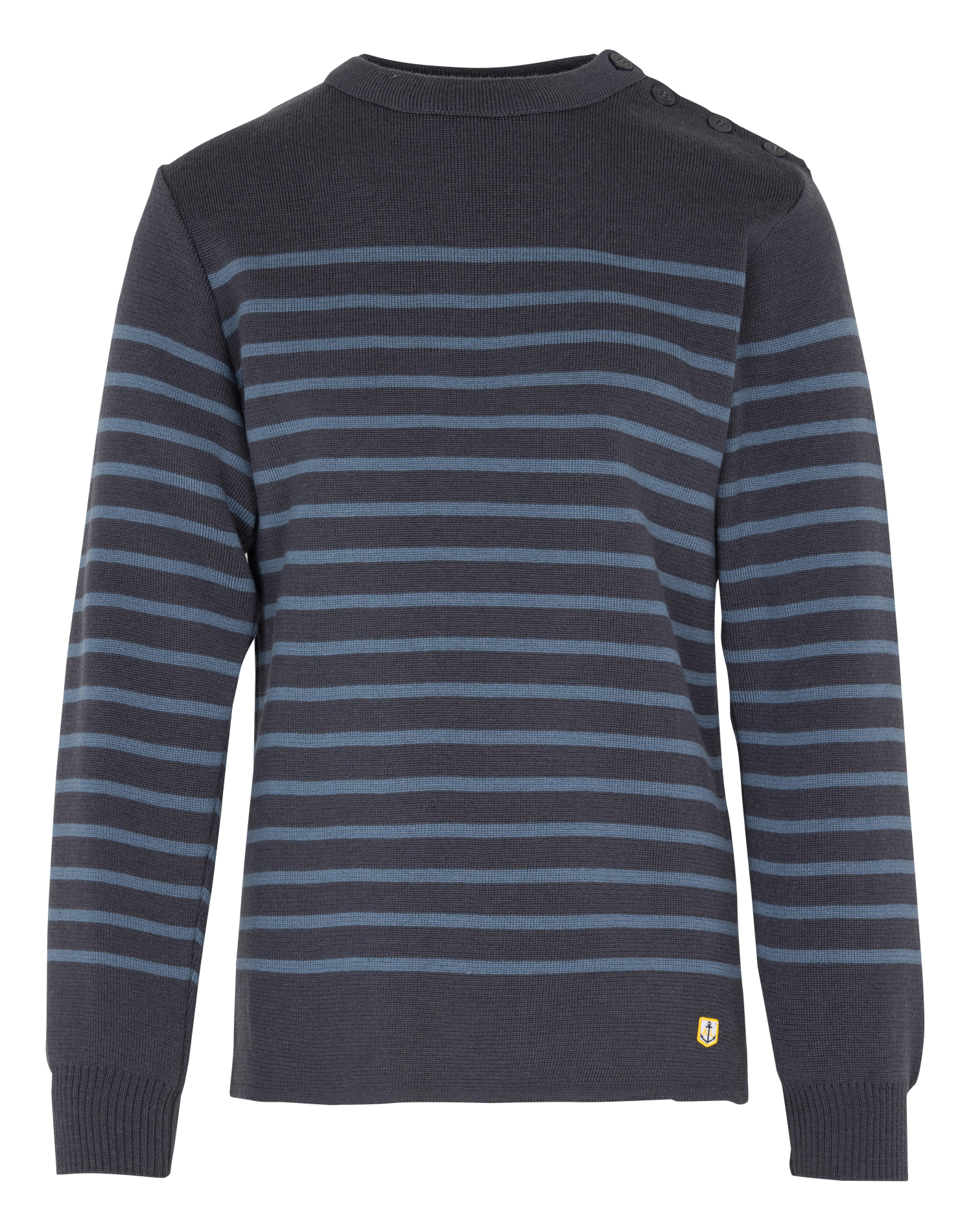 Pull col rond regular-fit en laine ARMOR LUX Bleu