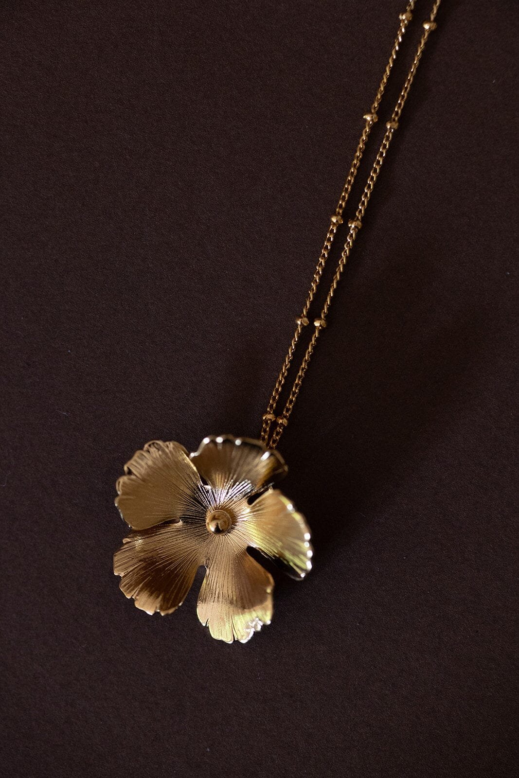 THÉIA - silver-plated flower necklace MONSIEUR SIMONE Golden