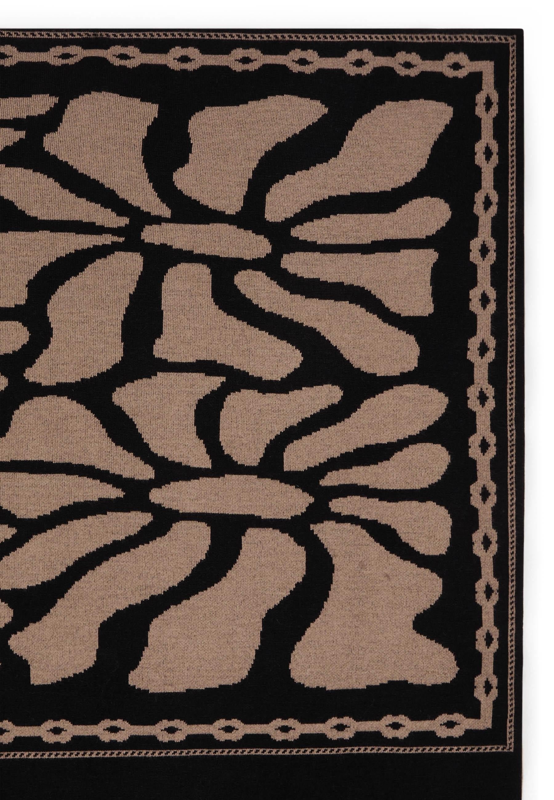 Jacquard knit stole RODIER Brown