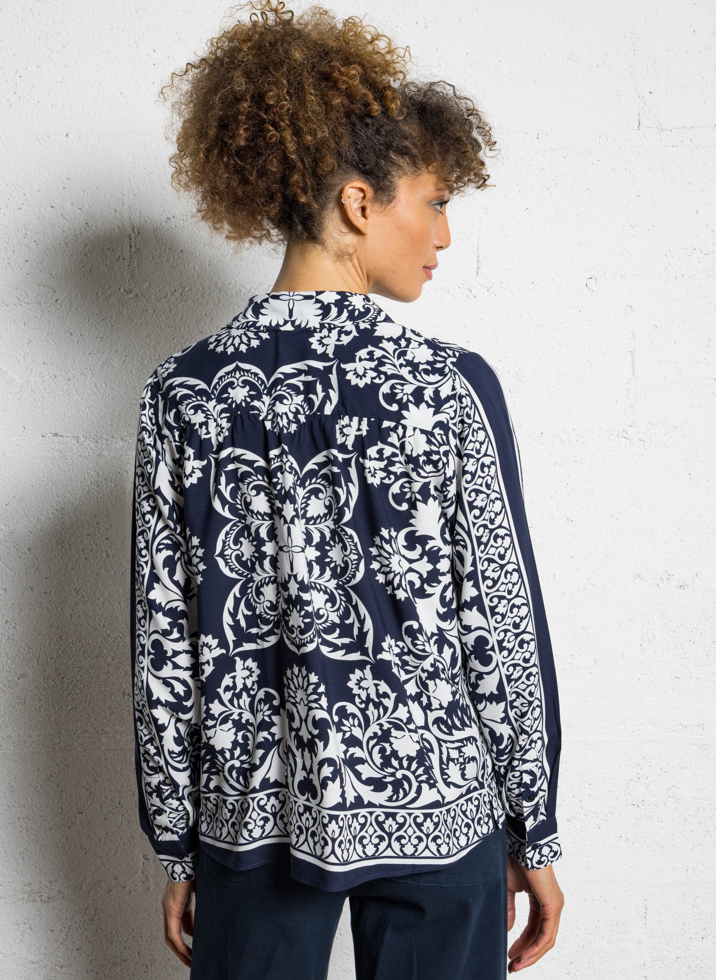 Blouse met klassieke kraag SUD EXPRESS Blauw