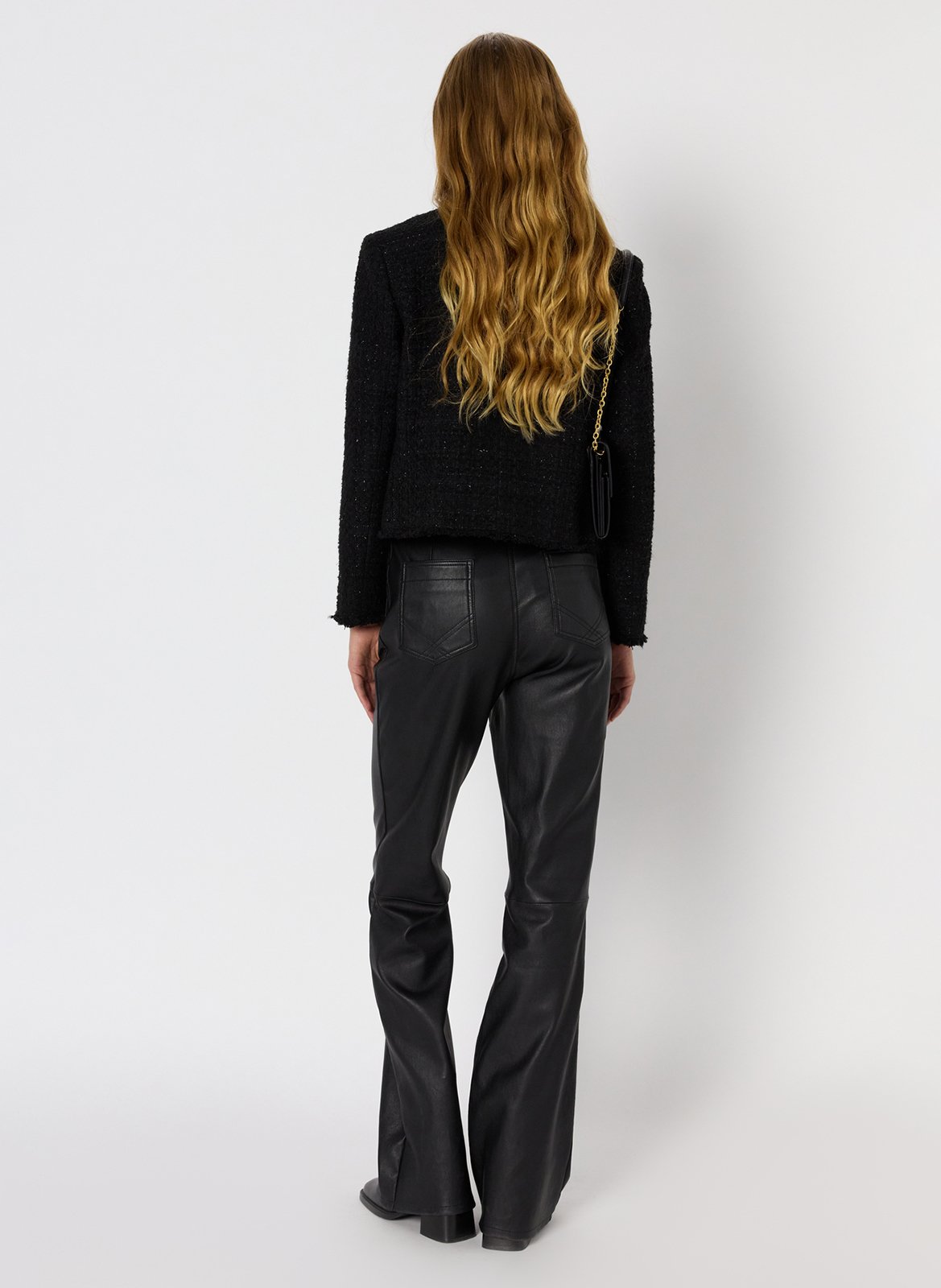 Round neck tweed jacket GERARD DAREL Black