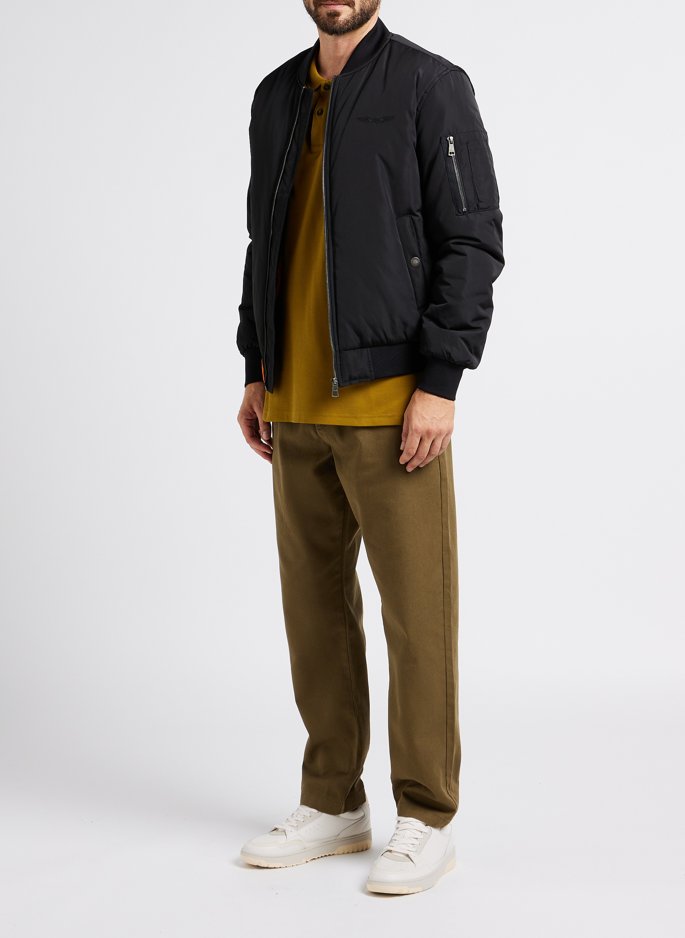 Bomber jacket with round neckline BOMBERS ORIGINAL Black