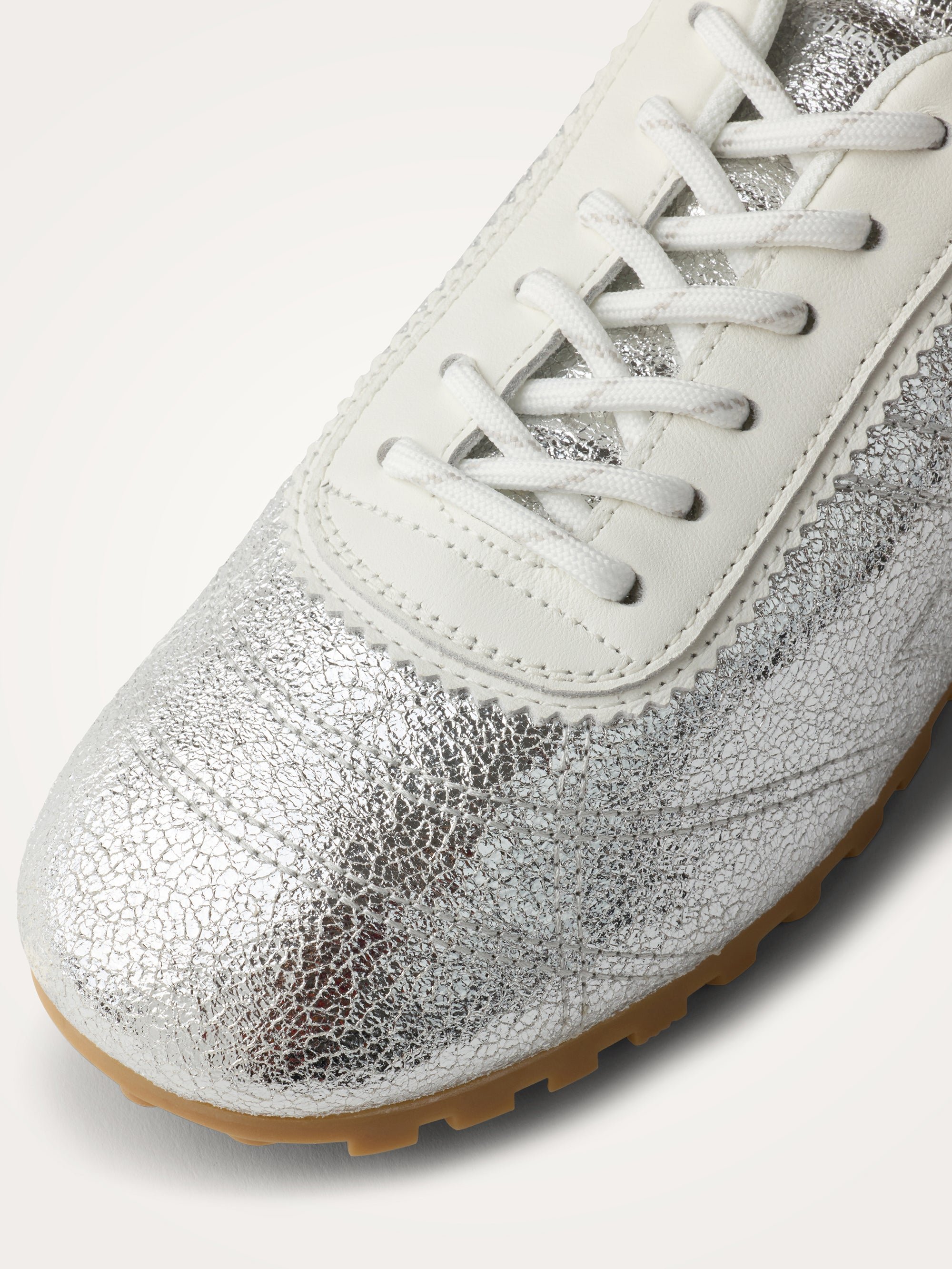 Sneakers with monogram sewn on a thin grooved sole VANESSA WU Silver