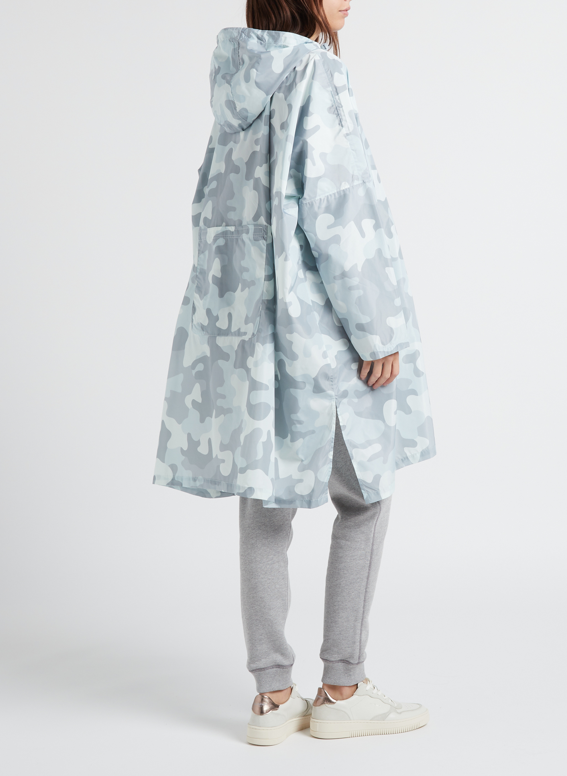 Coupe-vent imprimé à capuche  SERAPHINE Gris