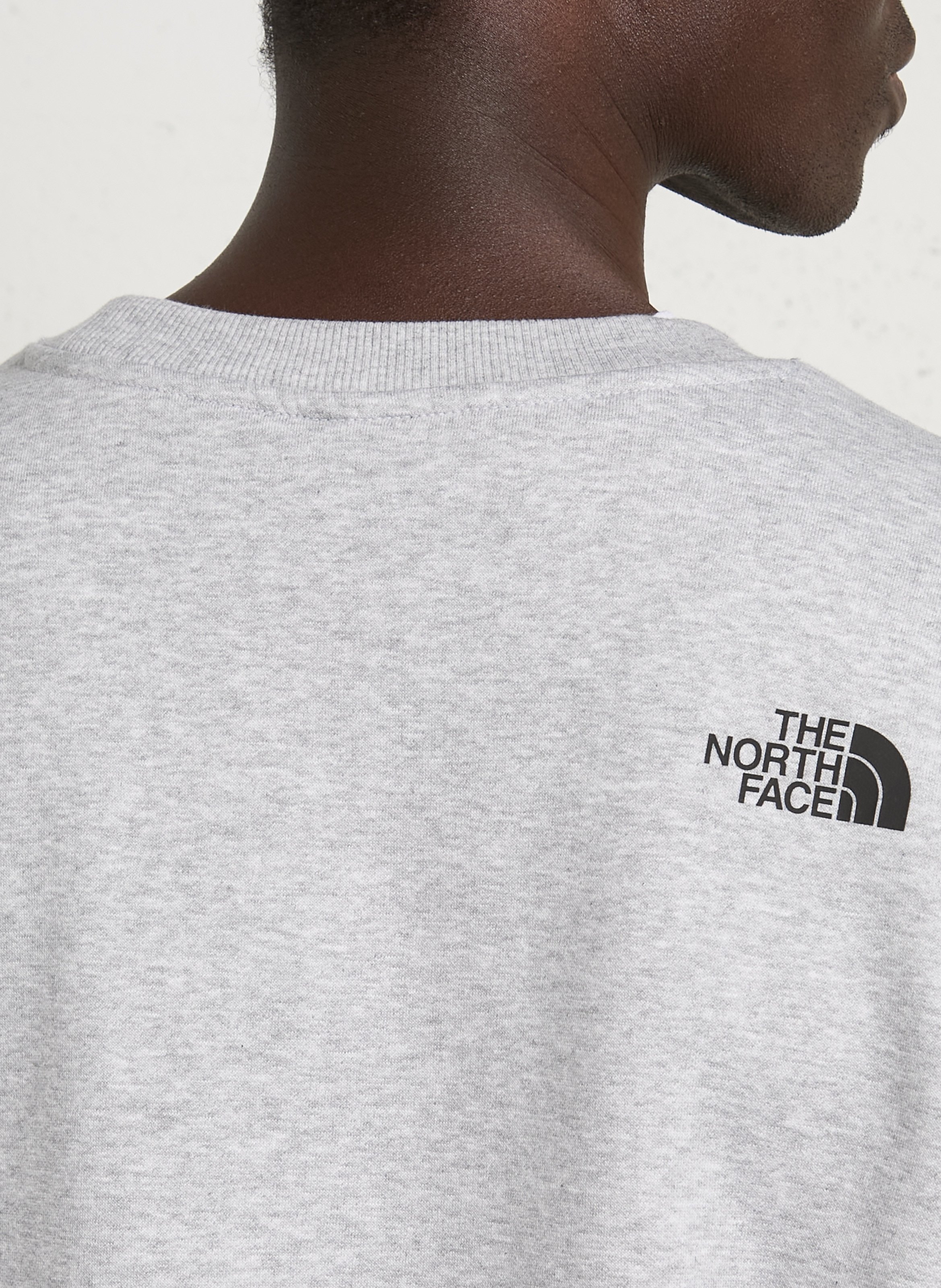 Straight round neck sweatshirt with screen-printed design in blended cotton THE NORTH FACE Grey