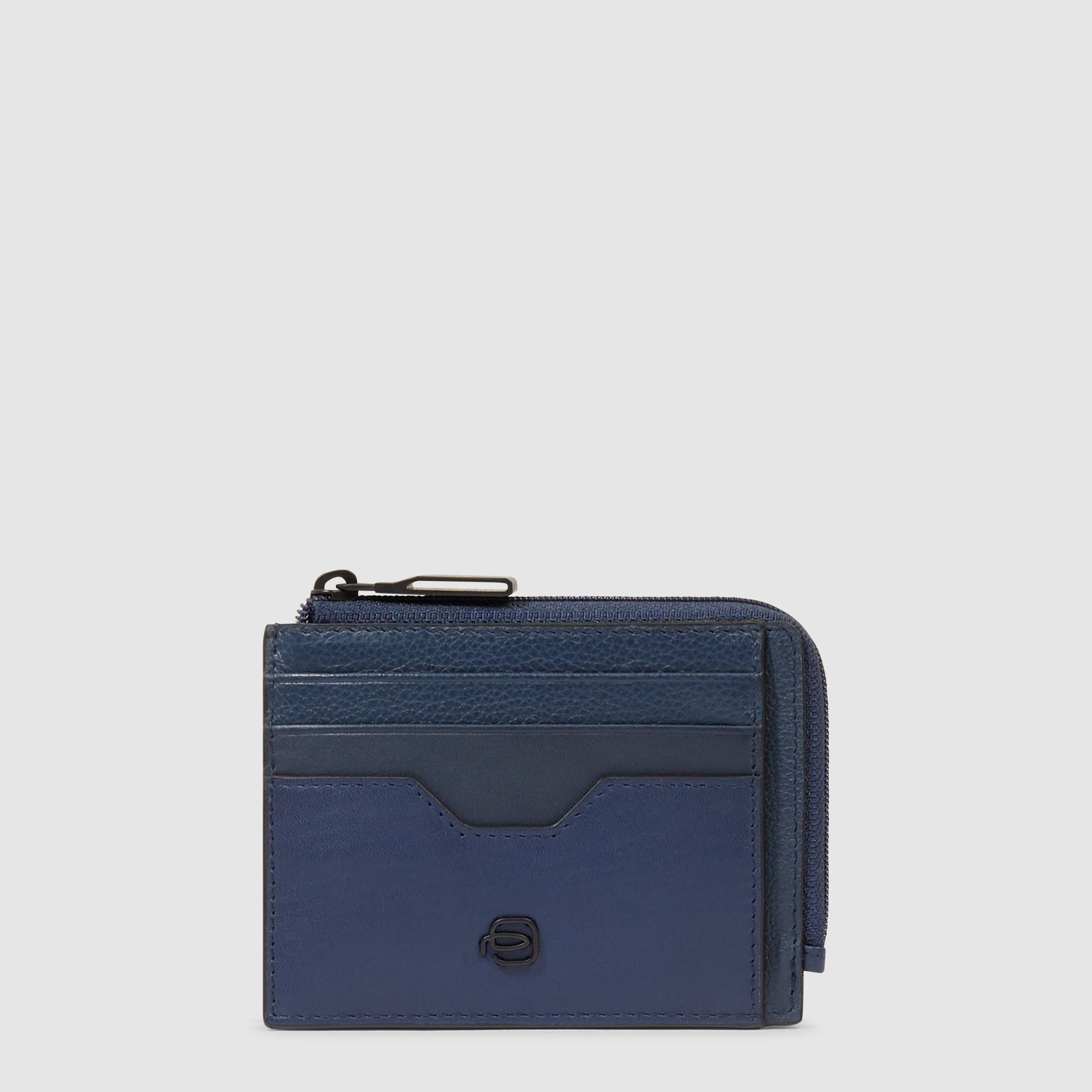 Leather coin purse PIQUADRO Blue