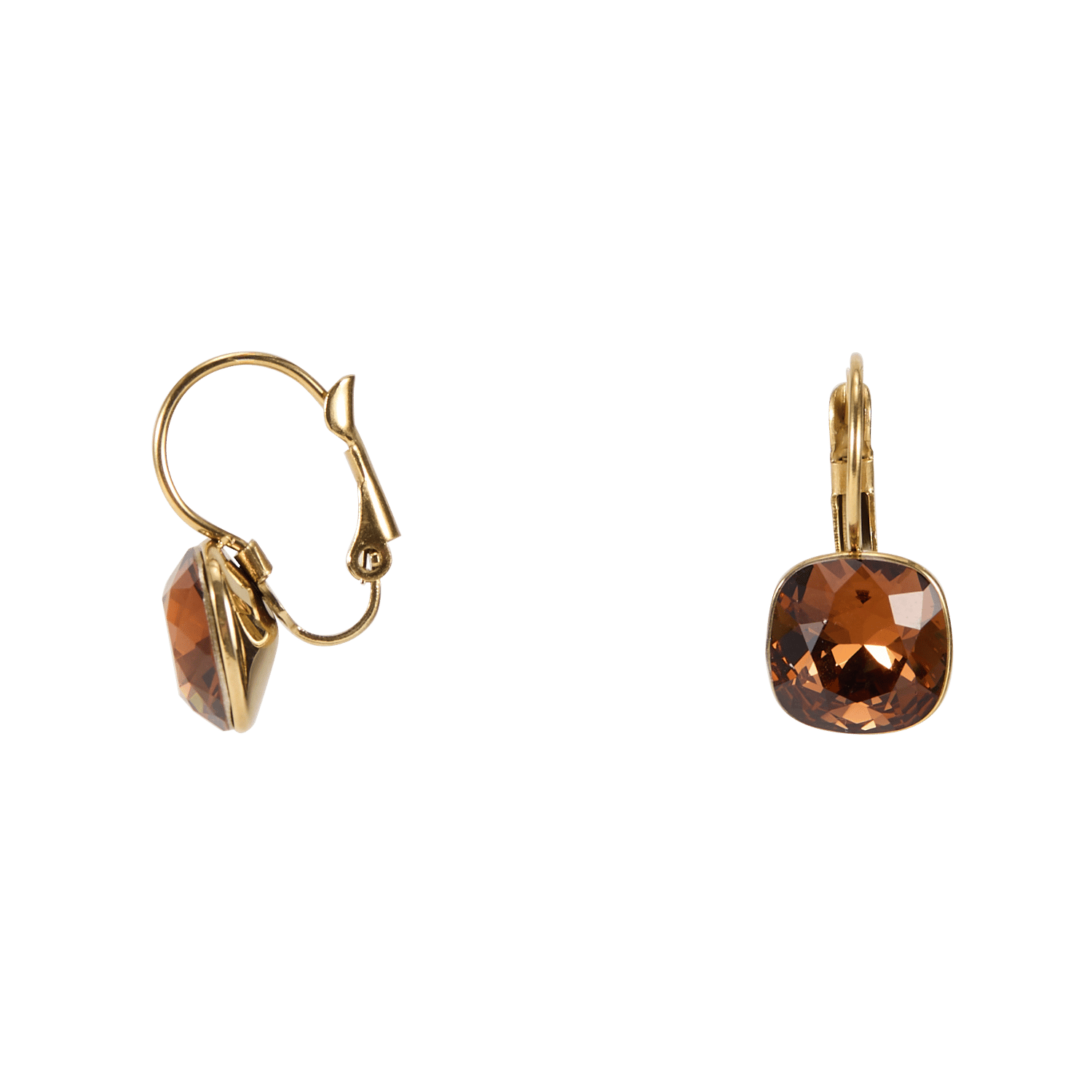 Boucles d'oreilles pendantes AU PRINTEMPS PARIS Marron