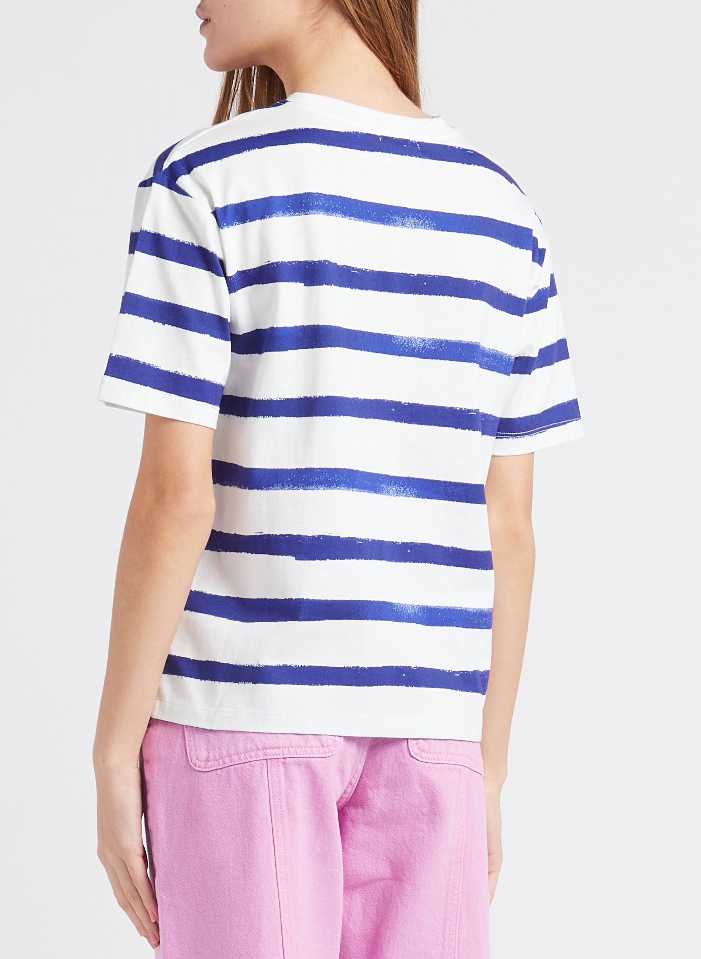 Tee-shirt rayé en coton bio INDEE Bleu