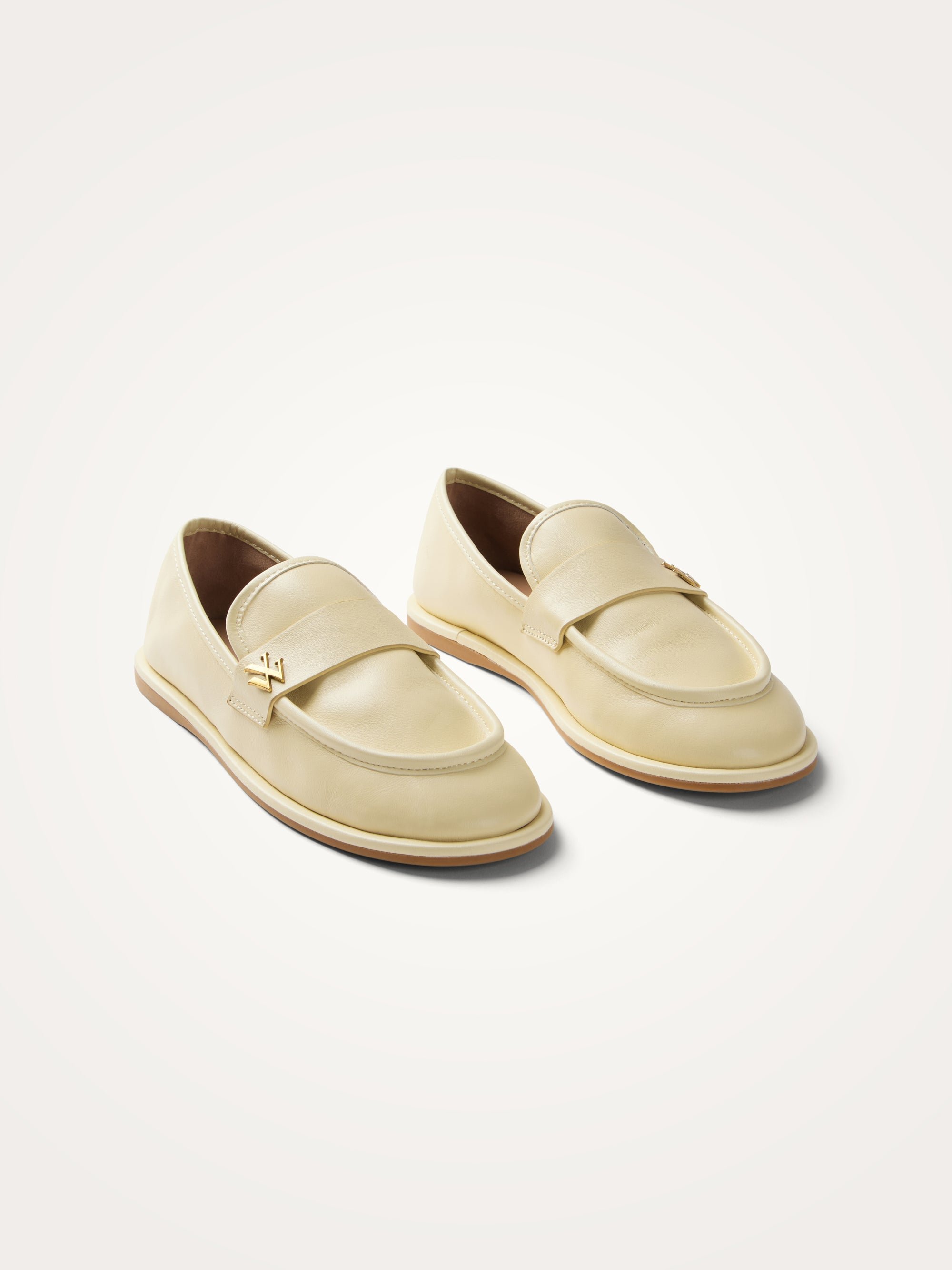 Mocassins plats en cuir Jaune