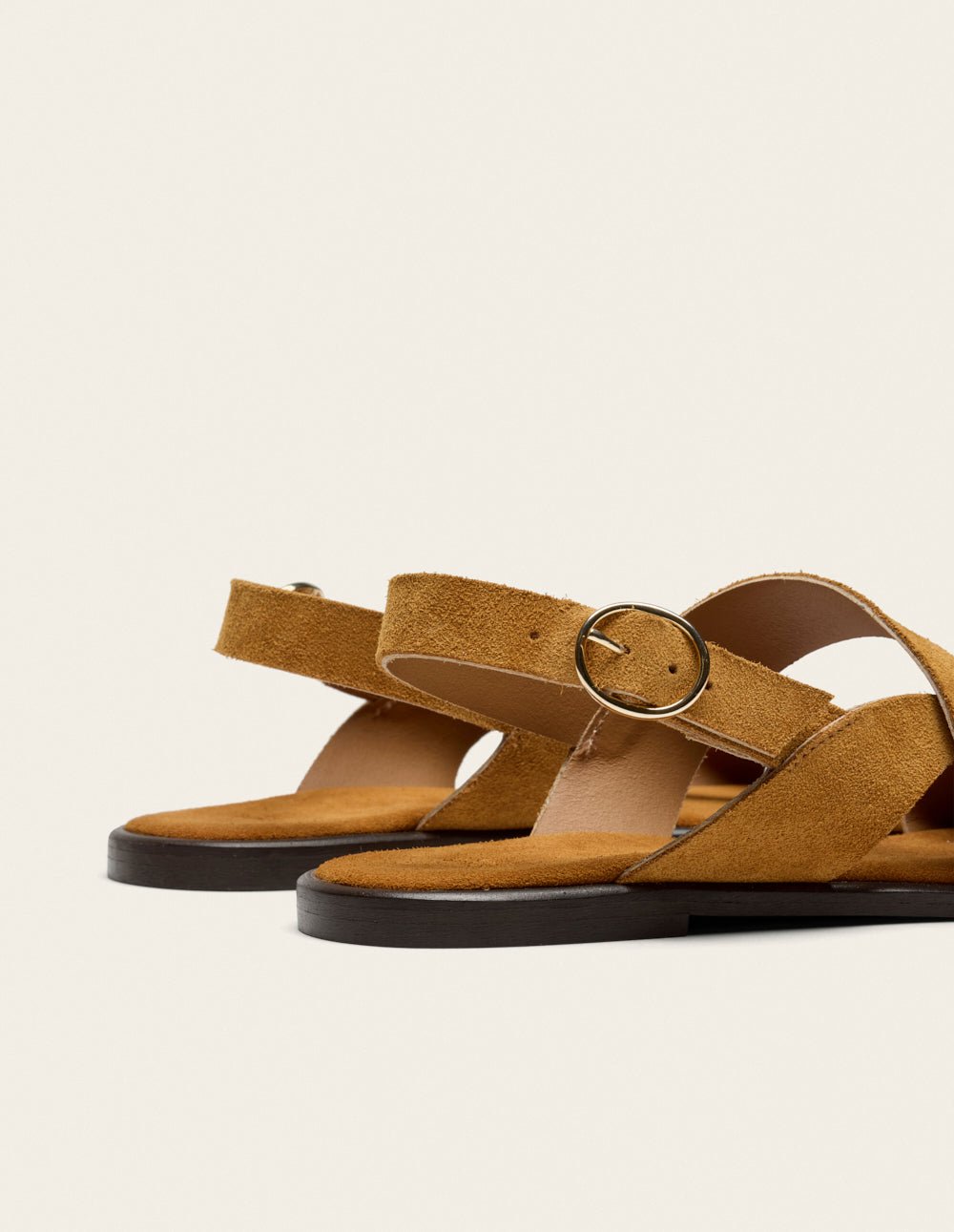 Faux leather sandals ODAJE Brown