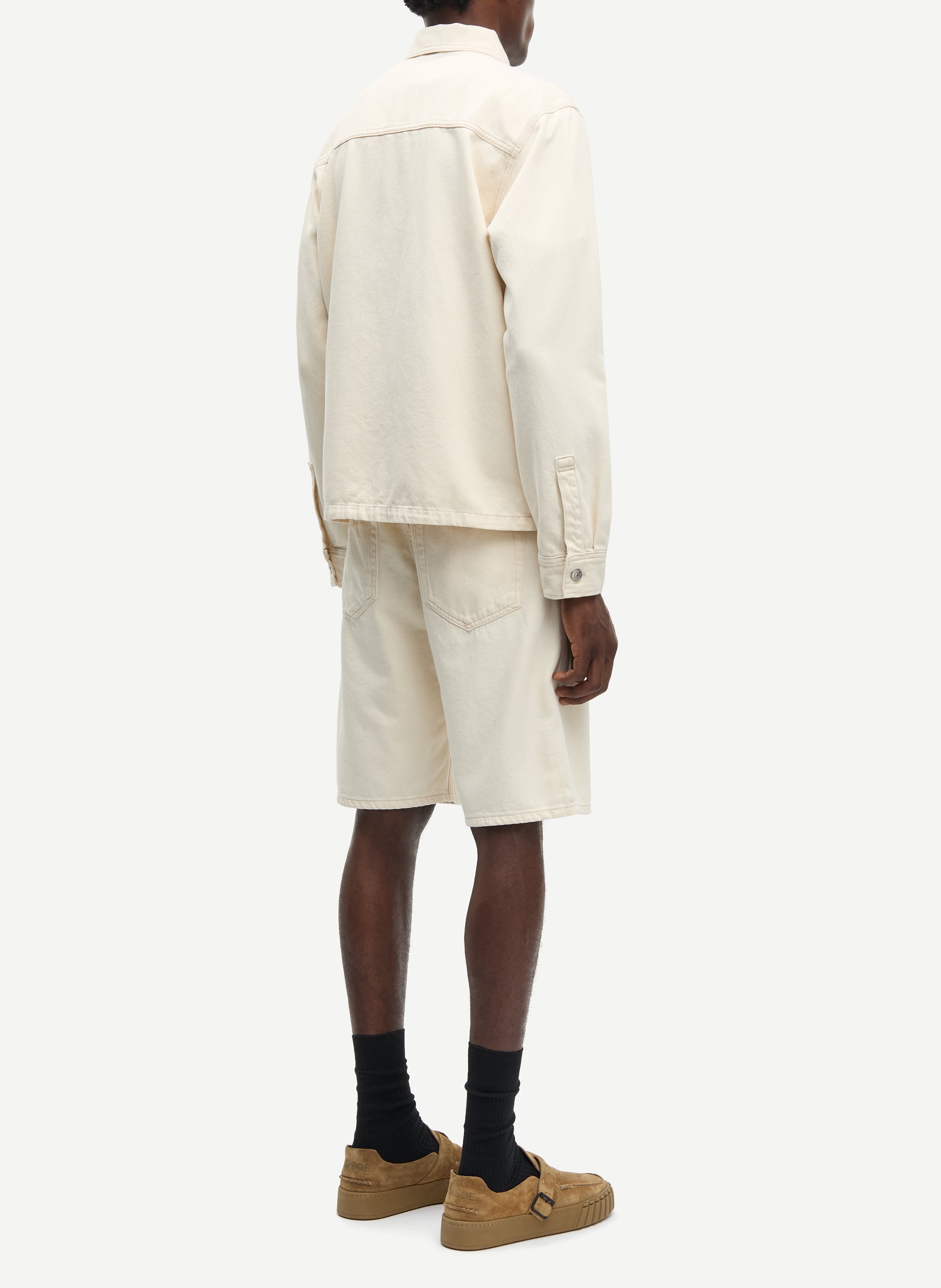 Surchemise col classique en coton bio SAMSOE SAMSOE Blanc