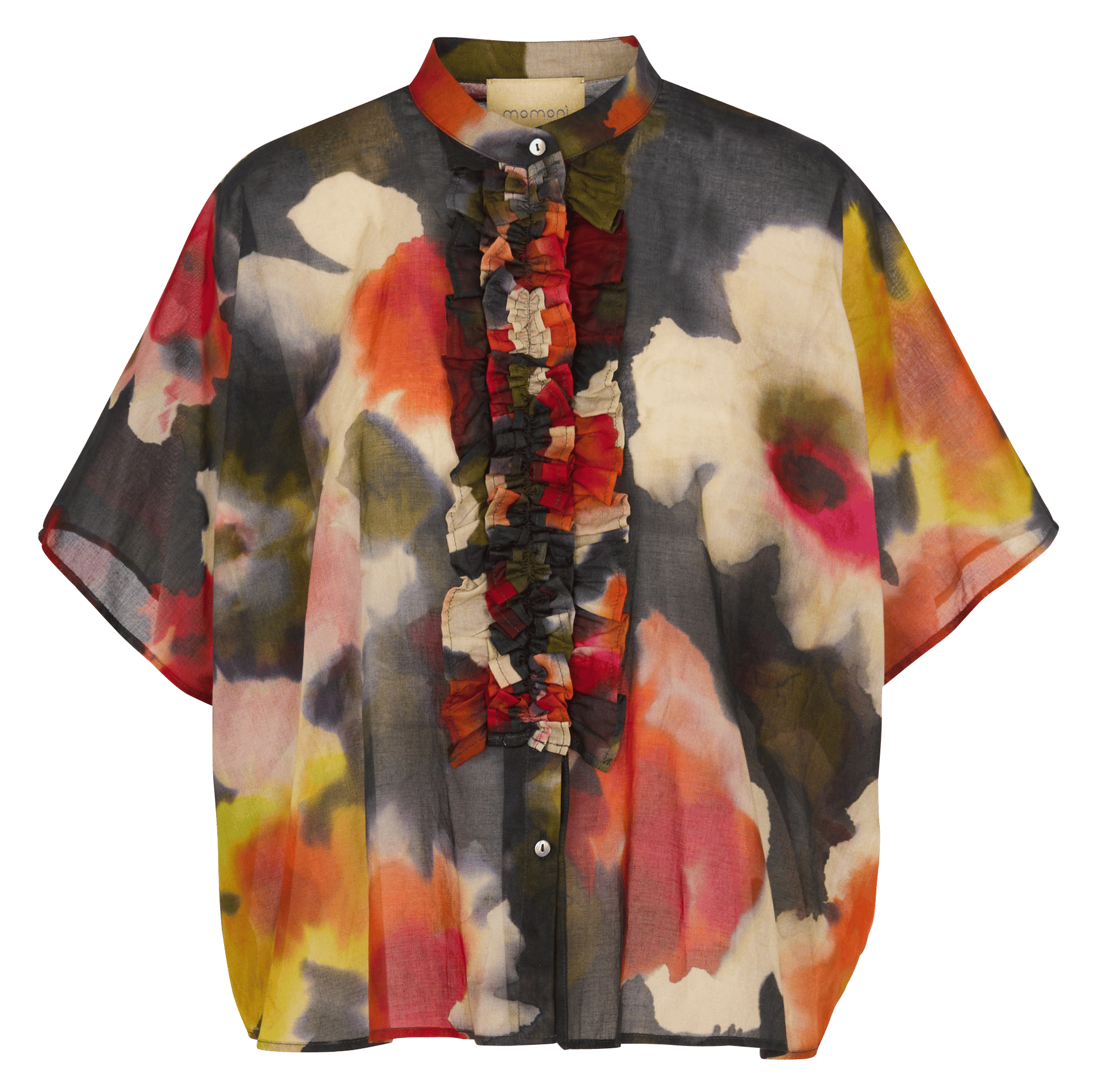 Round-neck cotton blouse MOMONI Khaki