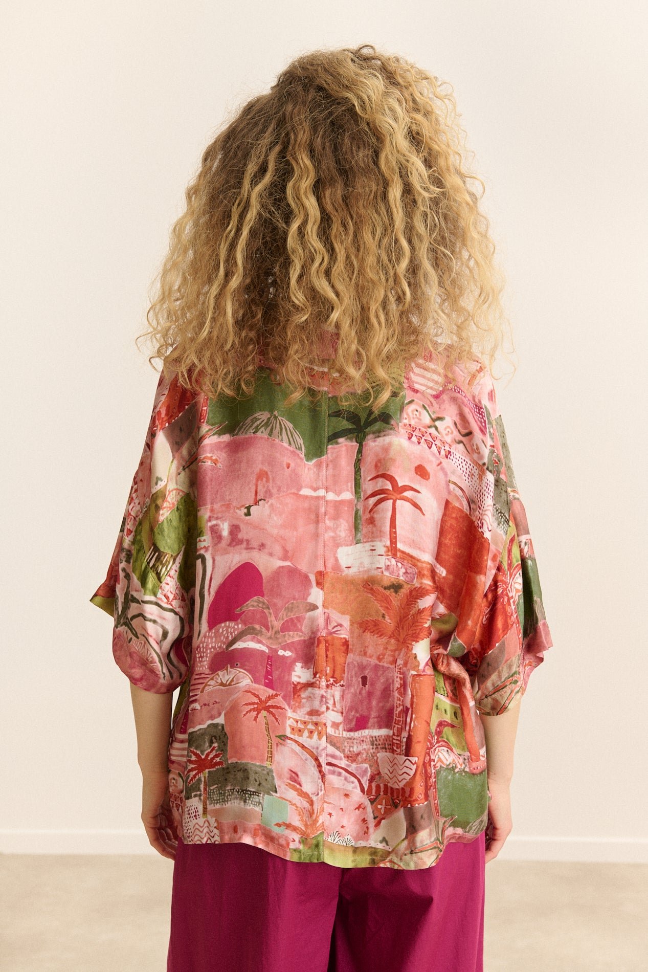 Short-sleeved printed shirt GARANCE PARIS Pink