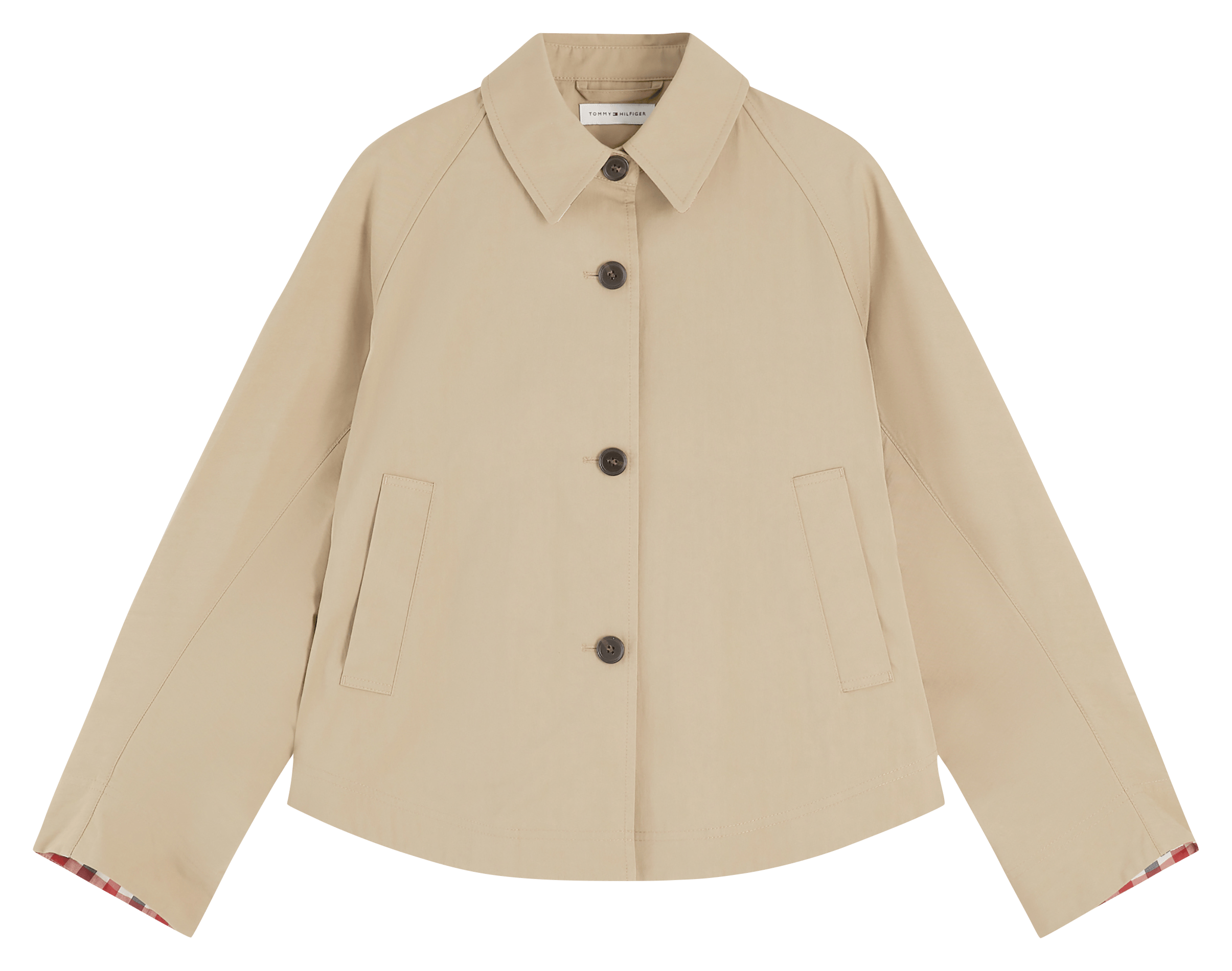 Trench oversize col classique en coton mélangé TOMMY HILFIGER Beige