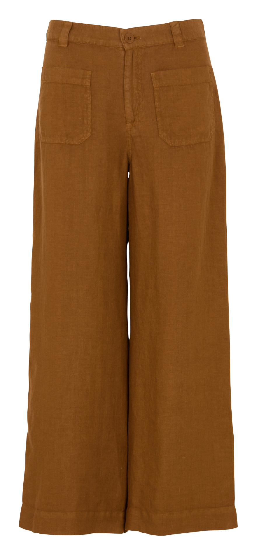 Rechte linnen pantalon BENSIMON Bruin
