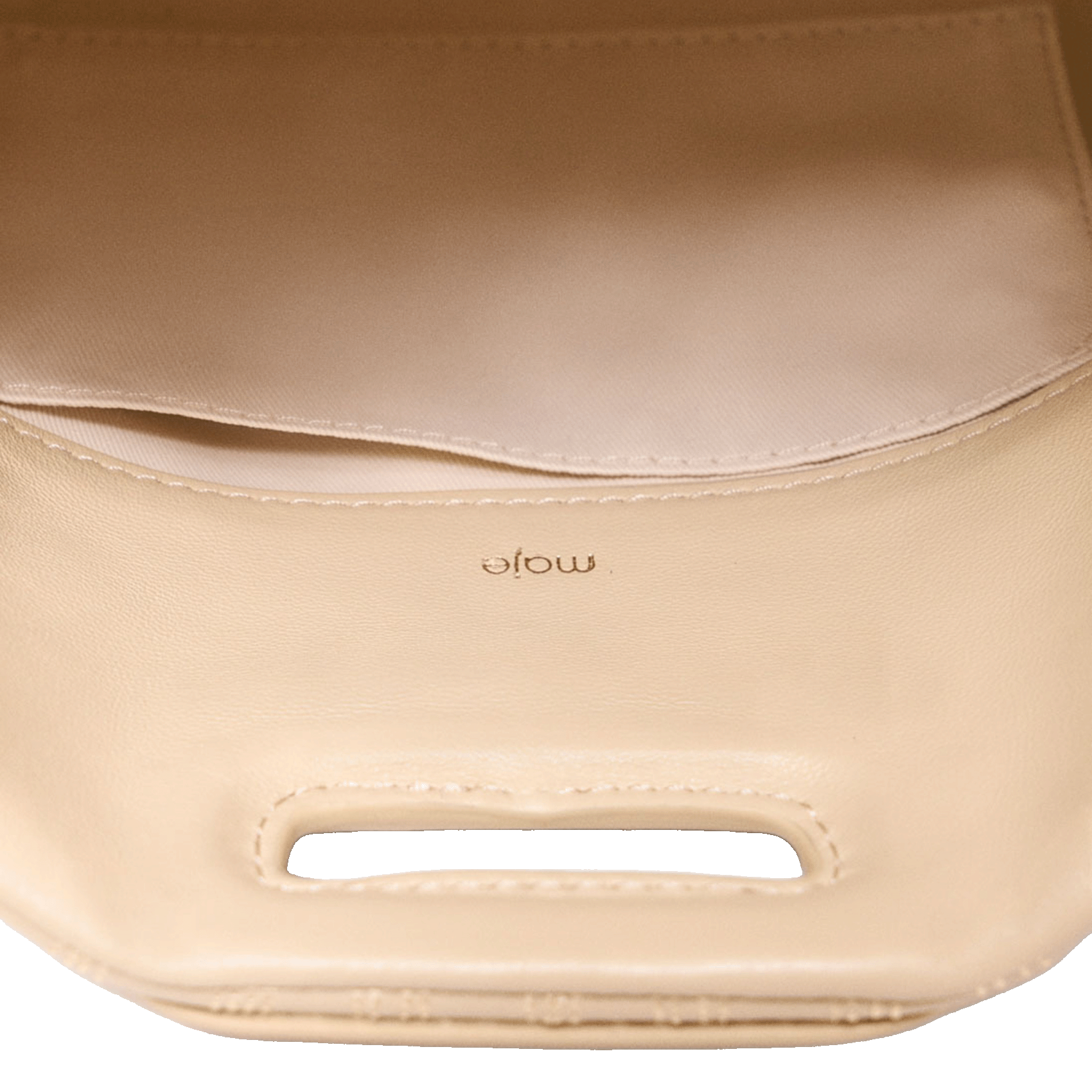 Sac bandoulière en cuir MAJE Beige