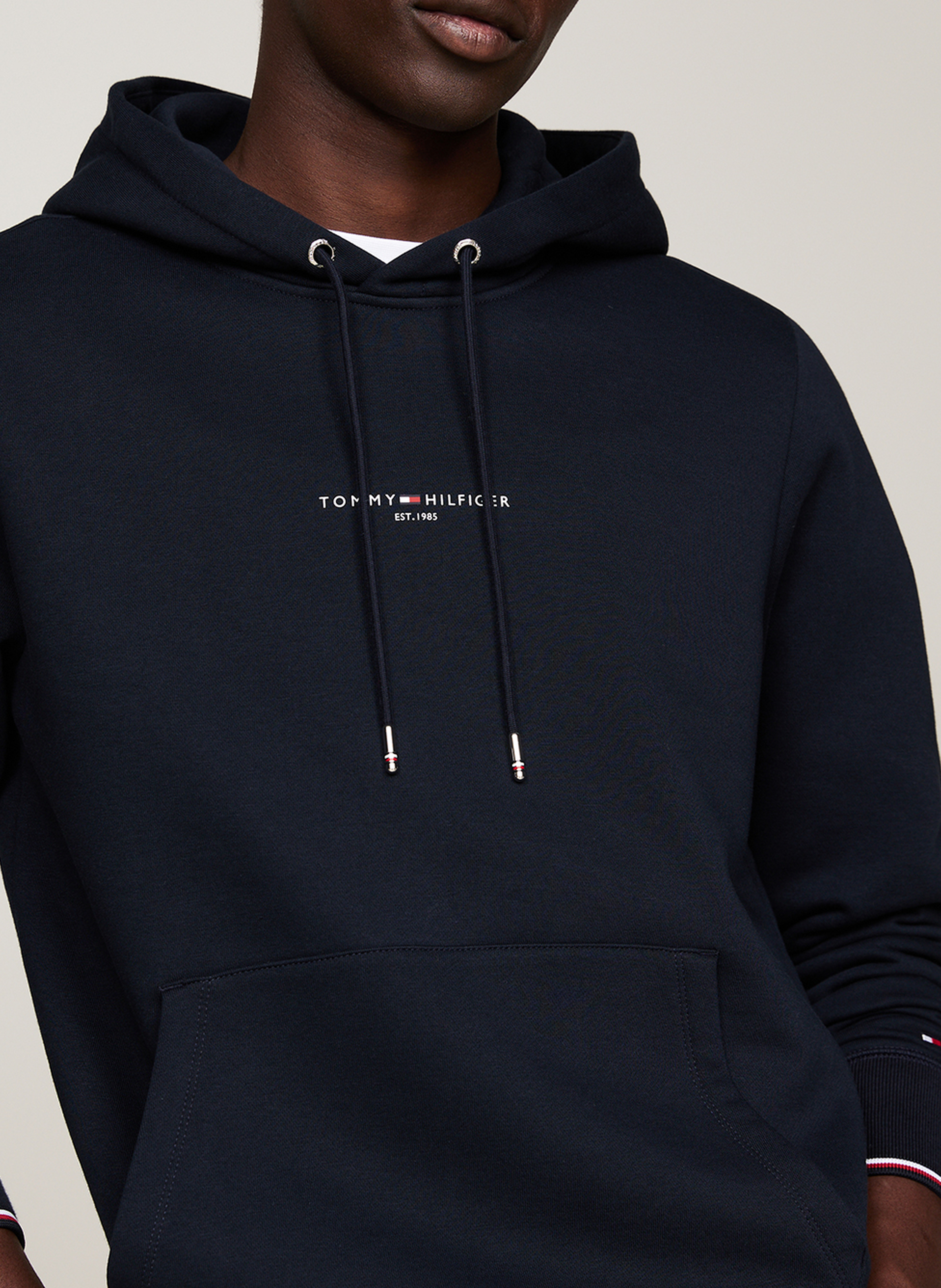 Gerade geschnittenes Sweatshirt aus Bio-Baumwoll-Mix TOMMY HILFIGER Blau