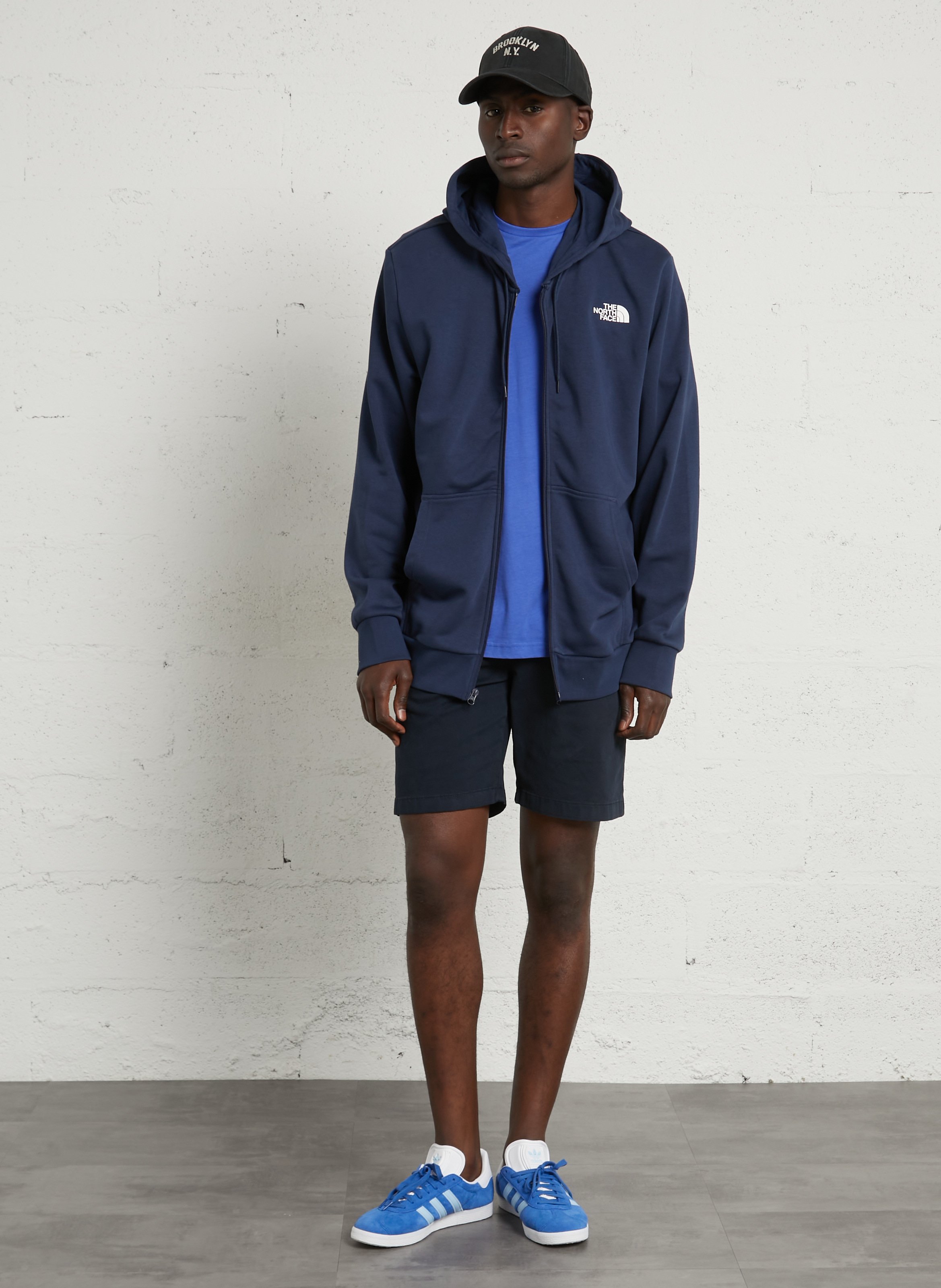 Sweat zippé à capuche uni THE NORTH FACE Bleu