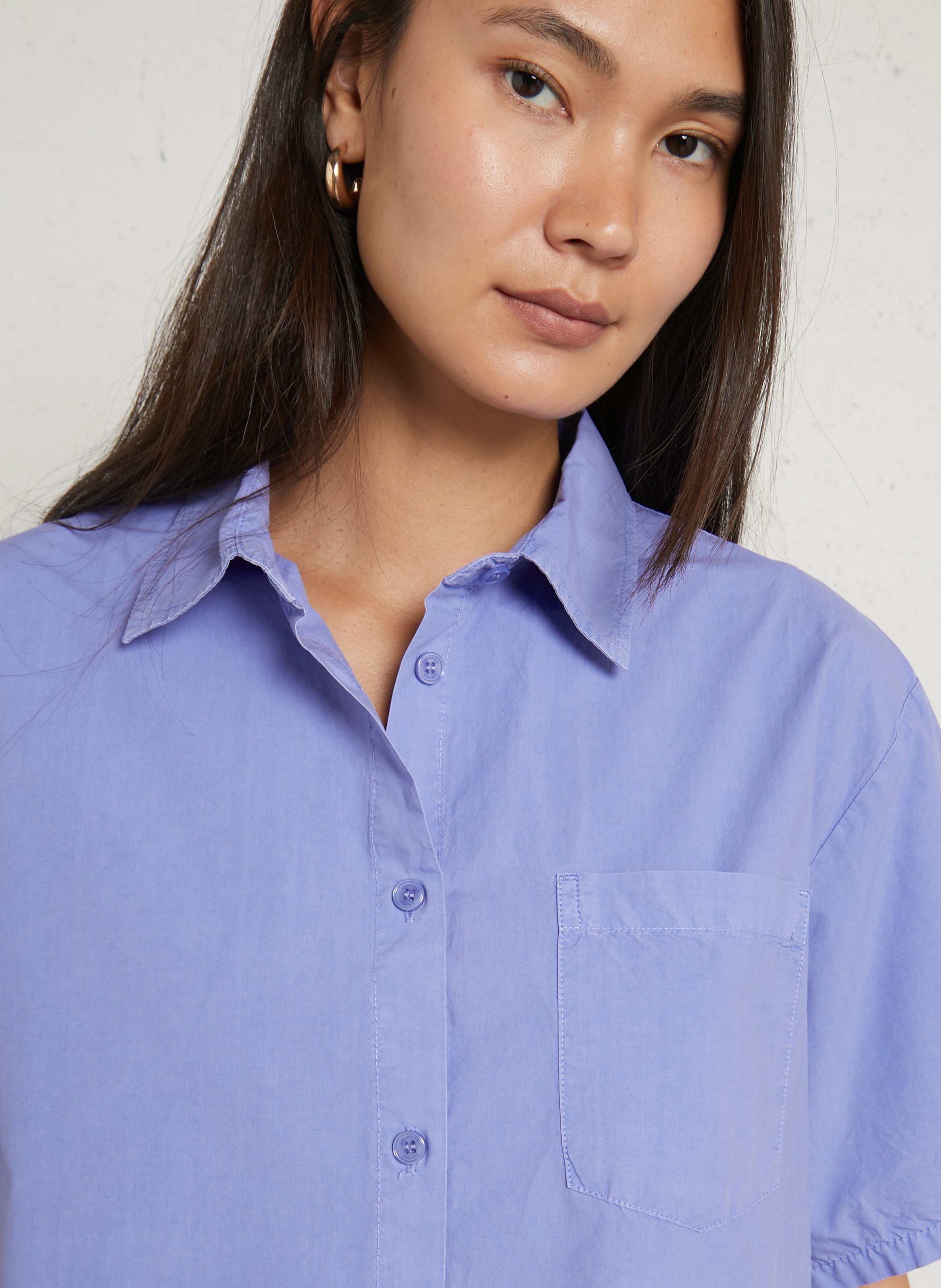 Chemise ample en coton bio AMERICAN VINTAGE Bleu