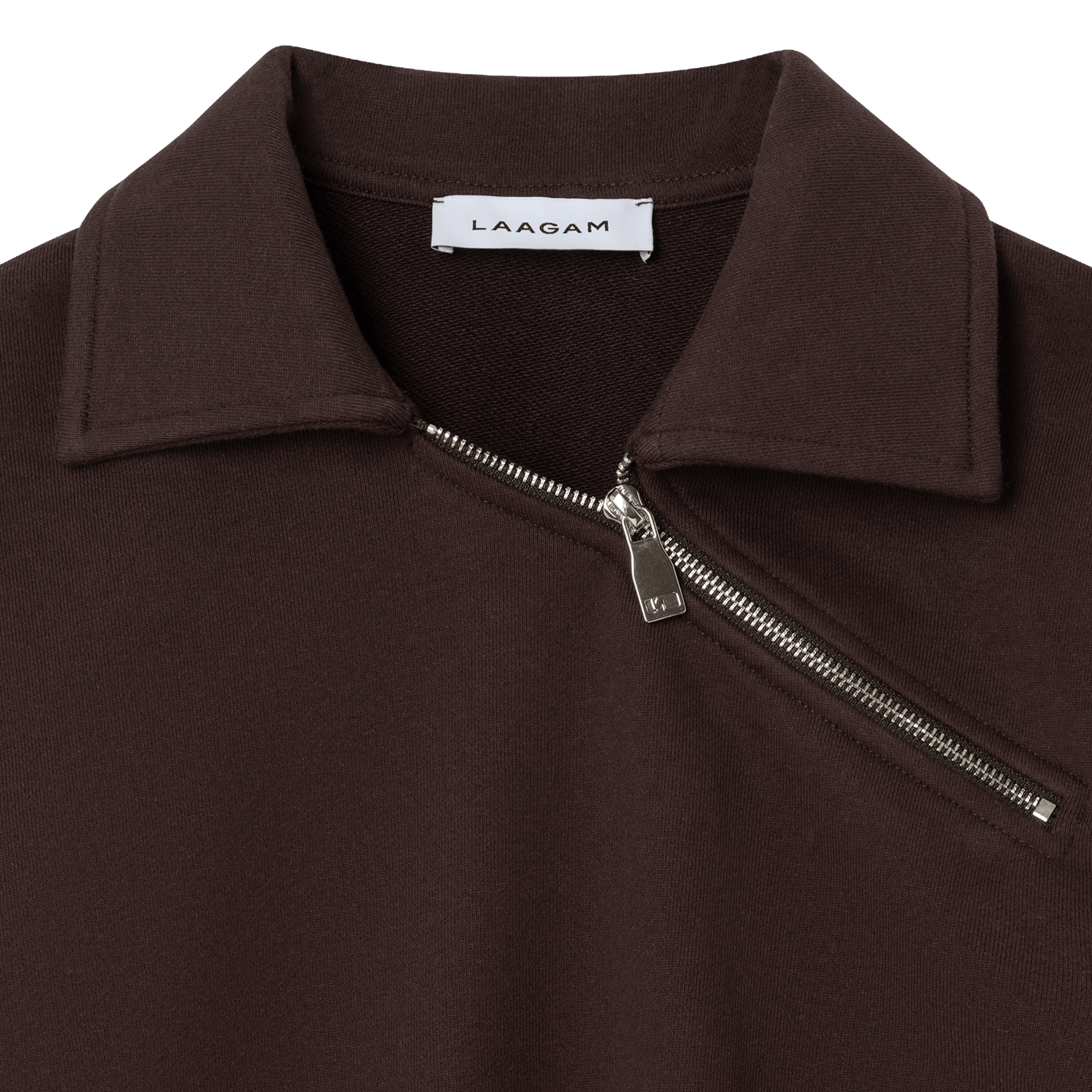Straight fit classic collar cotton shirt LAAGAM Brown