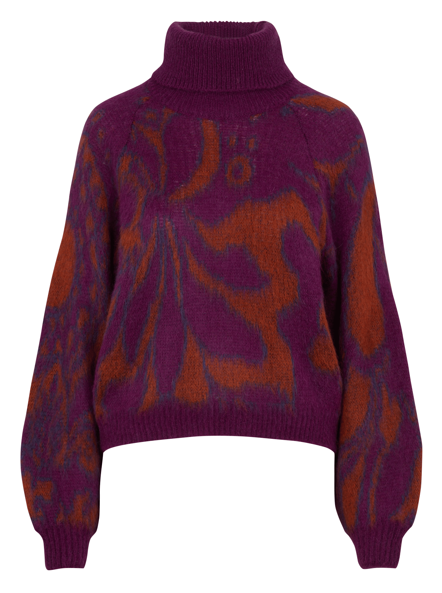 Royale jacquard trui in gemengde mohair LA FEE MARABOUTEE Veelkleurig