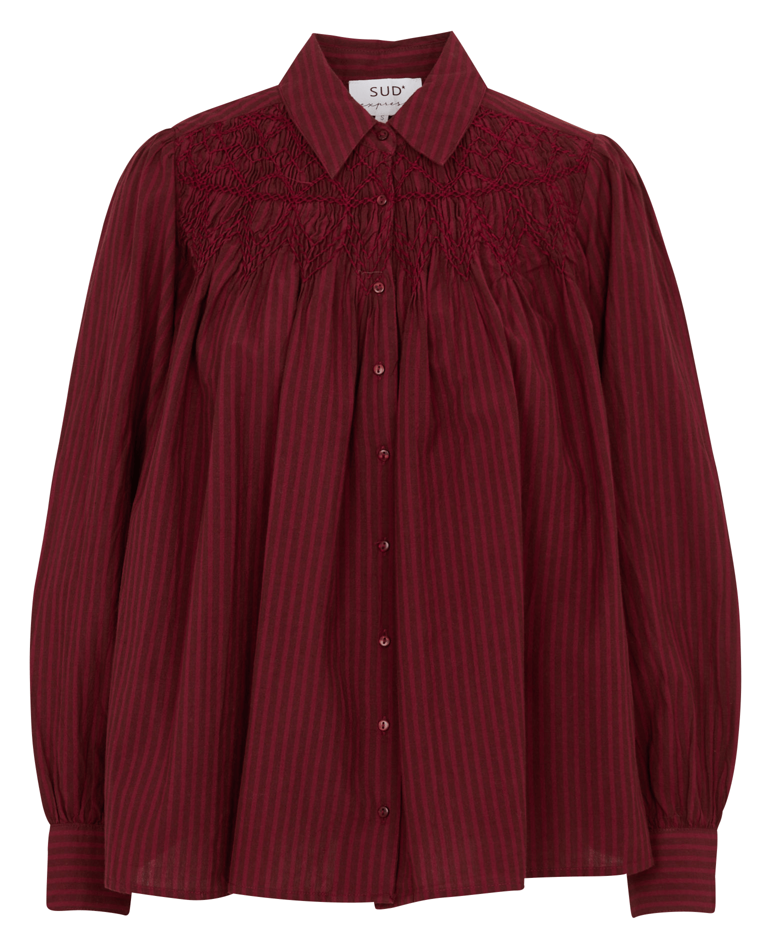 Cotton shirt with classic collar SUD EXPRESS Red
